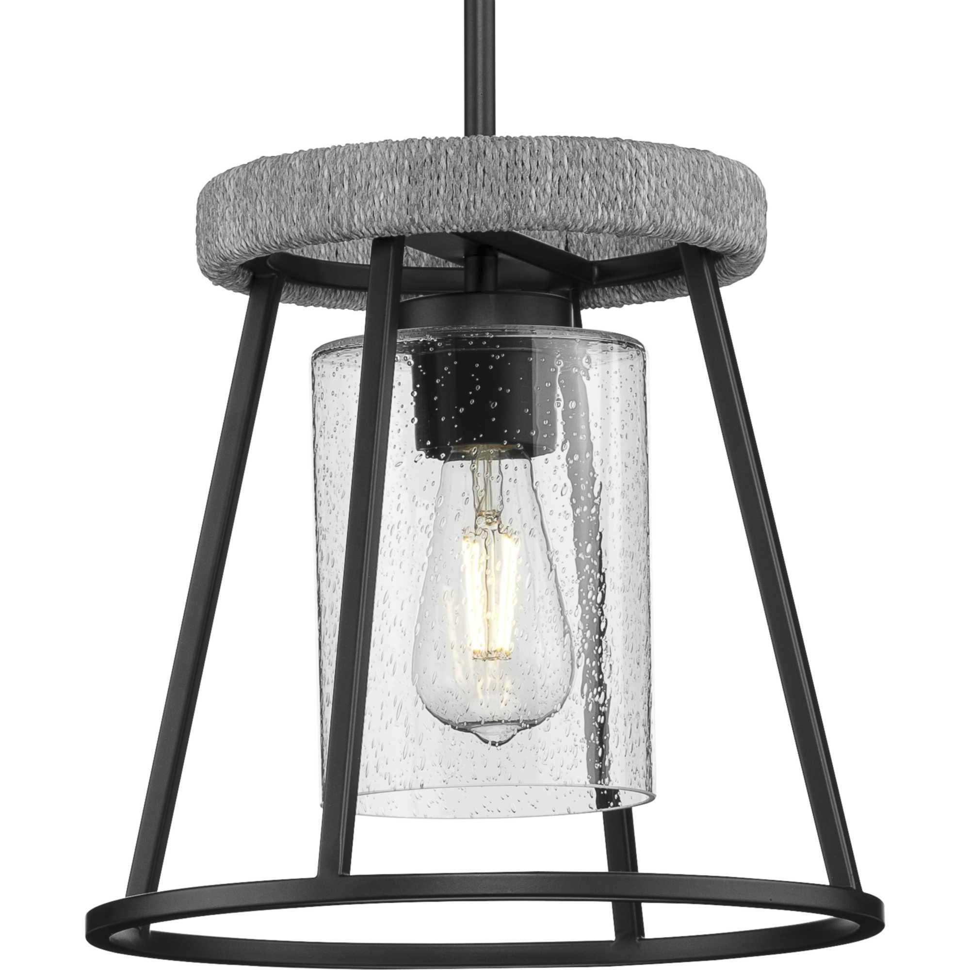 Laramie 1 Light 12 inch Matte Black Pendant Ceiling Light, Design Series