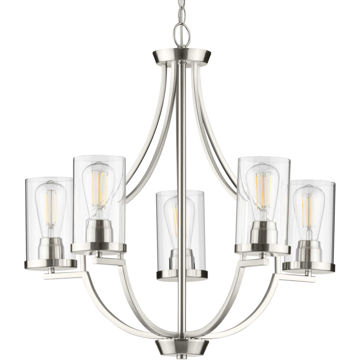 Lassiter 5 Light 26 inch Brushed Nickel Chandelier Ceiling Light