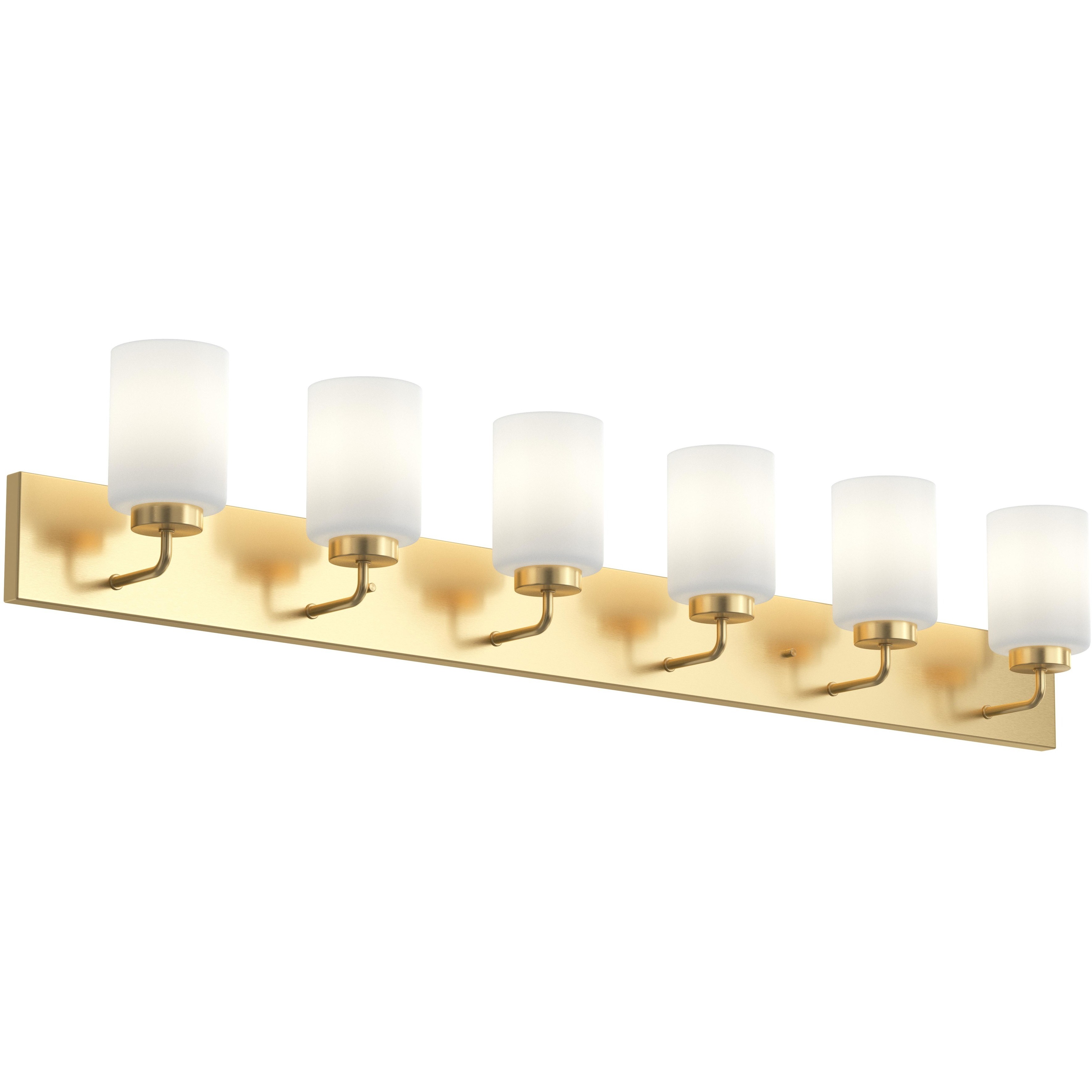 Merry 6 Light 48 inch Brushed Gold Bath Vanity Wall Light