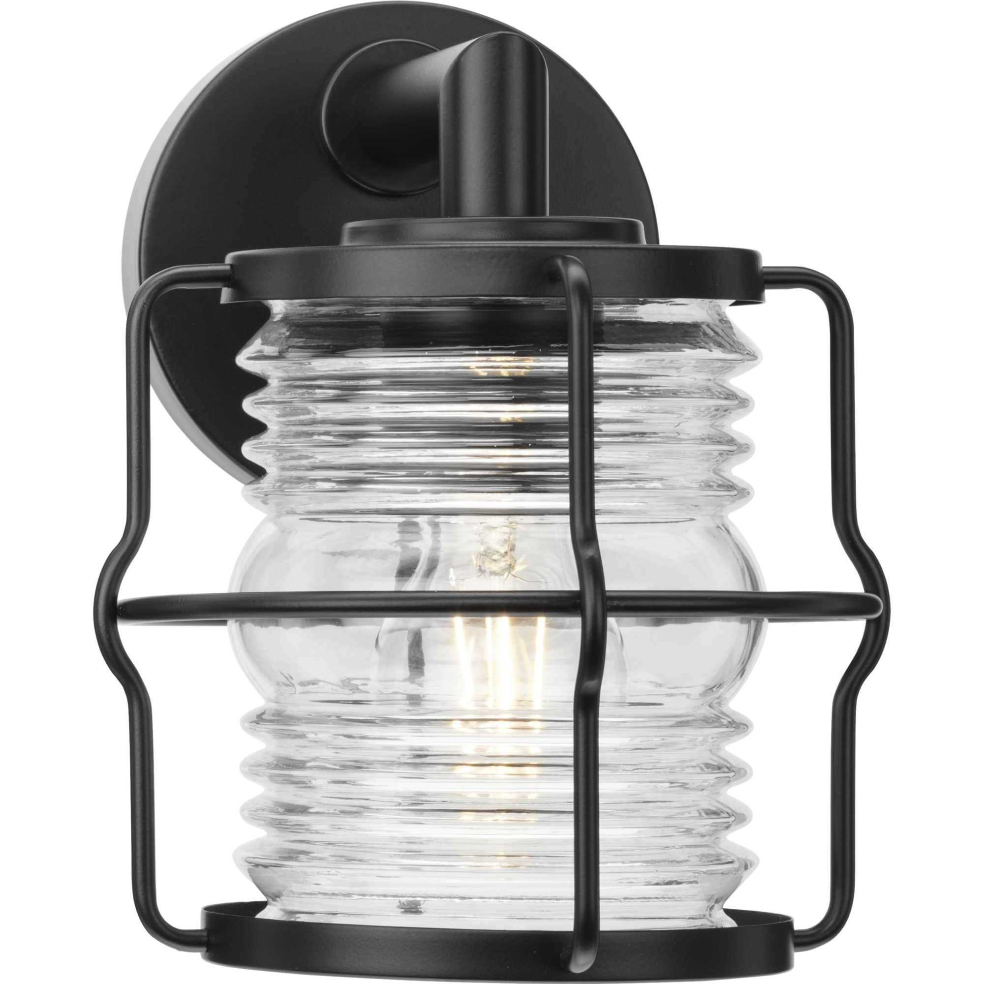 Keegan 1 Light 9.5 inch Matte Black Outdoor Wall Lantern