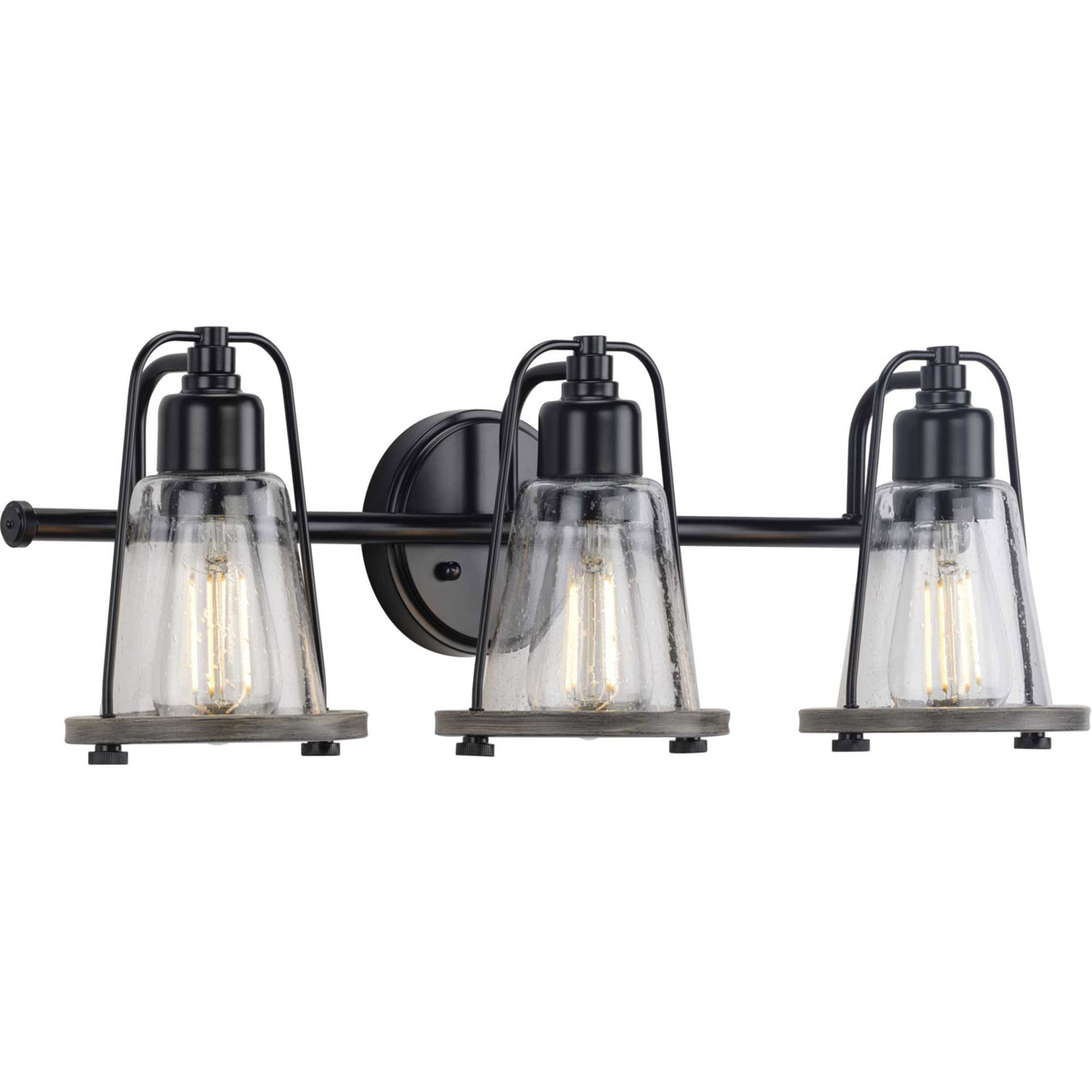 Progress P300297 031 Conway 3 Light 24 inch Matte Black Bath