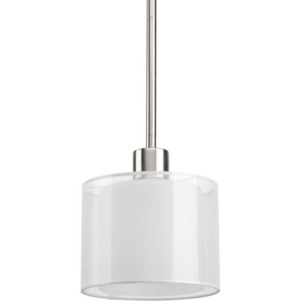 Invite 1 Light 6.5 inch Brushed Nickel Mini-Pendant Ceiling Light