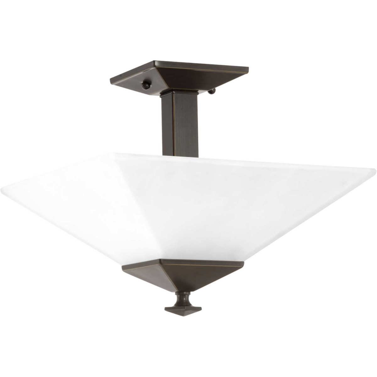 Clifton Heights 2 Light 12.75 inch Antique Bronze Semi-Flush Mount Ceiling Light