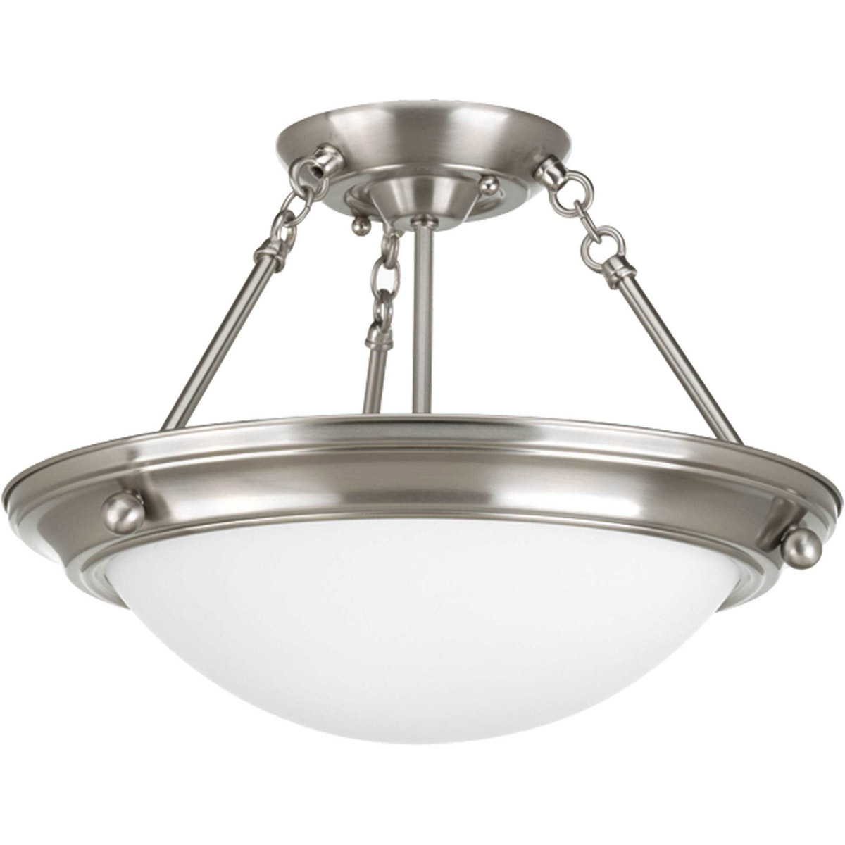 Eclipse 2 Light 15.25 inch Brushed Nickel Flush Mount Ceiling Light