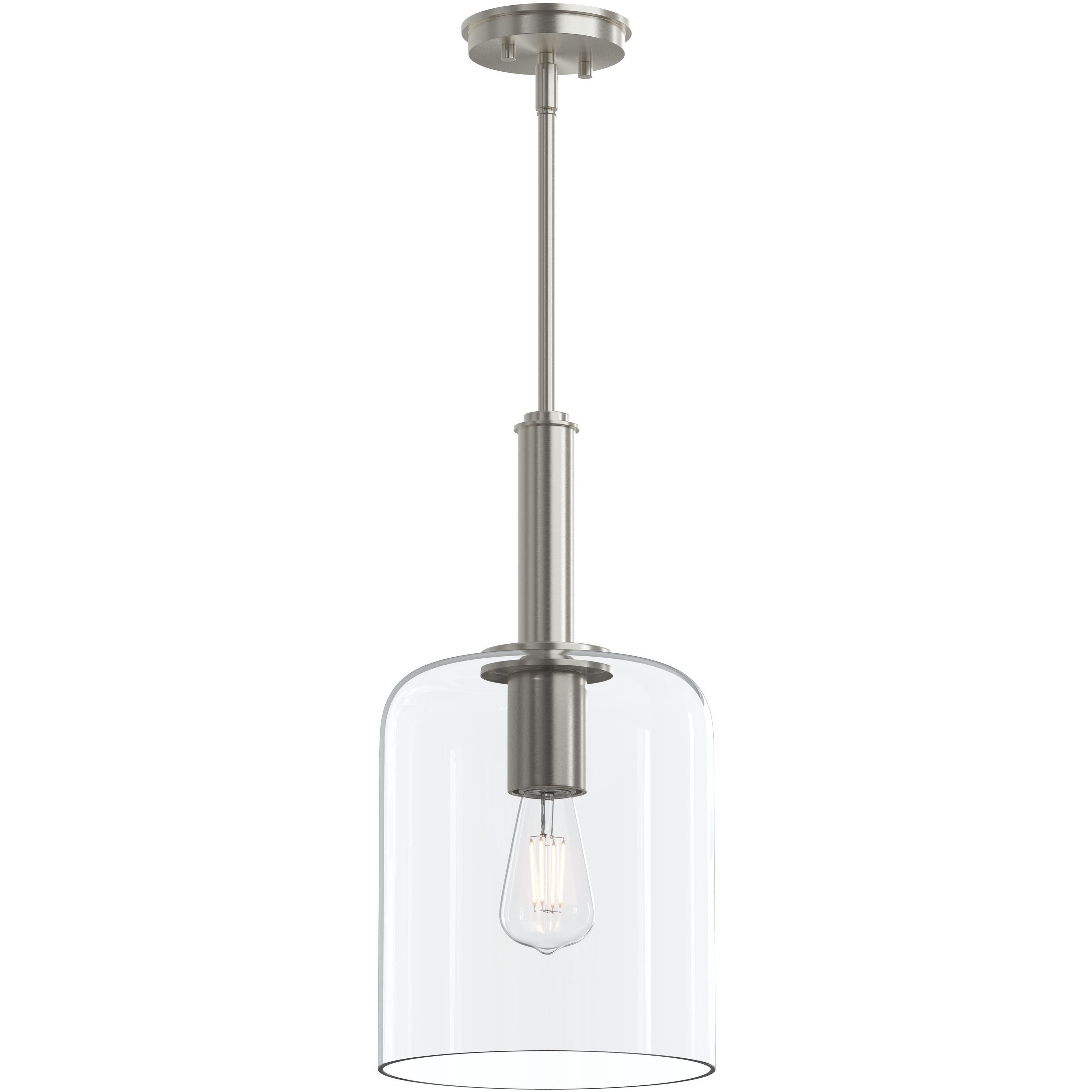 Reines 1 Light 9 inch Brushed Nickel Pendant Ceiling Light