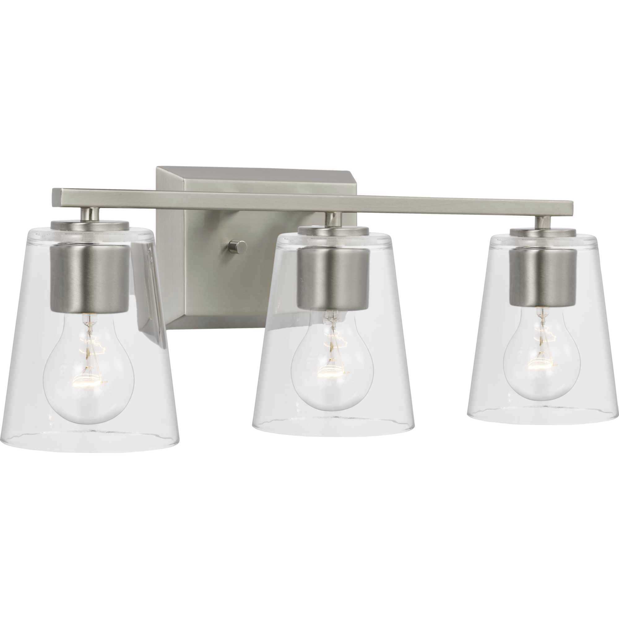 Vertex 3 Light 20.87 inch Brushed Nickel Bath Light Wall Light