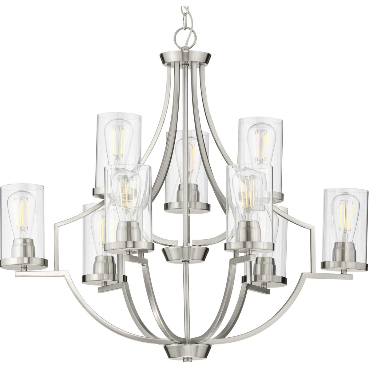 Lassiter 9 Light 32 inch Brushed Nickel Chandelier Ceiling Light