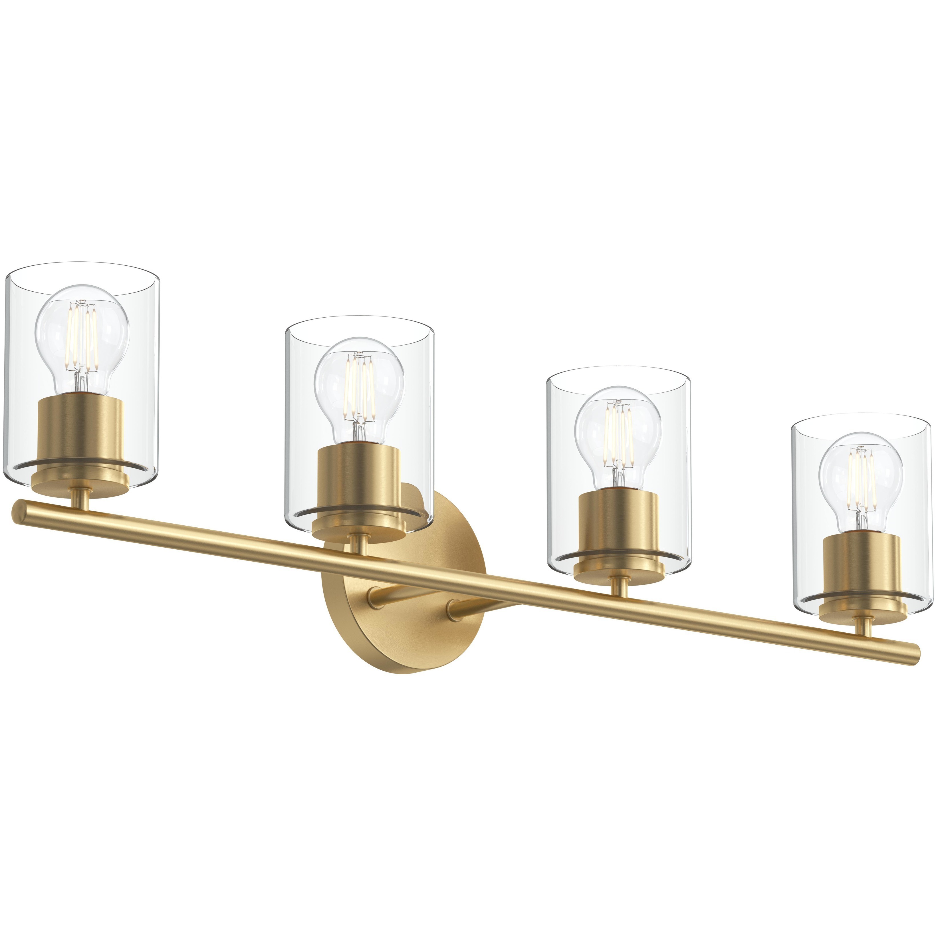 Replay 4 Light 30.75 inch Brushed Gold Bath & Vanity Light Wall Light