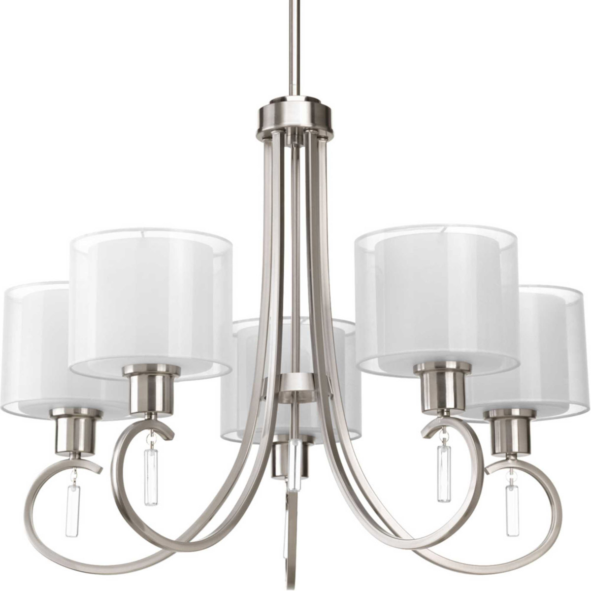 Invite 5 Light 25.25 inch Brushed Nickel Chandelier Ceiling Light