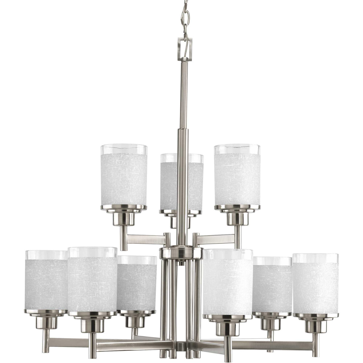 Alexa 9 Light 28 inch Brushed Nickel Chandelier Ceiling Light