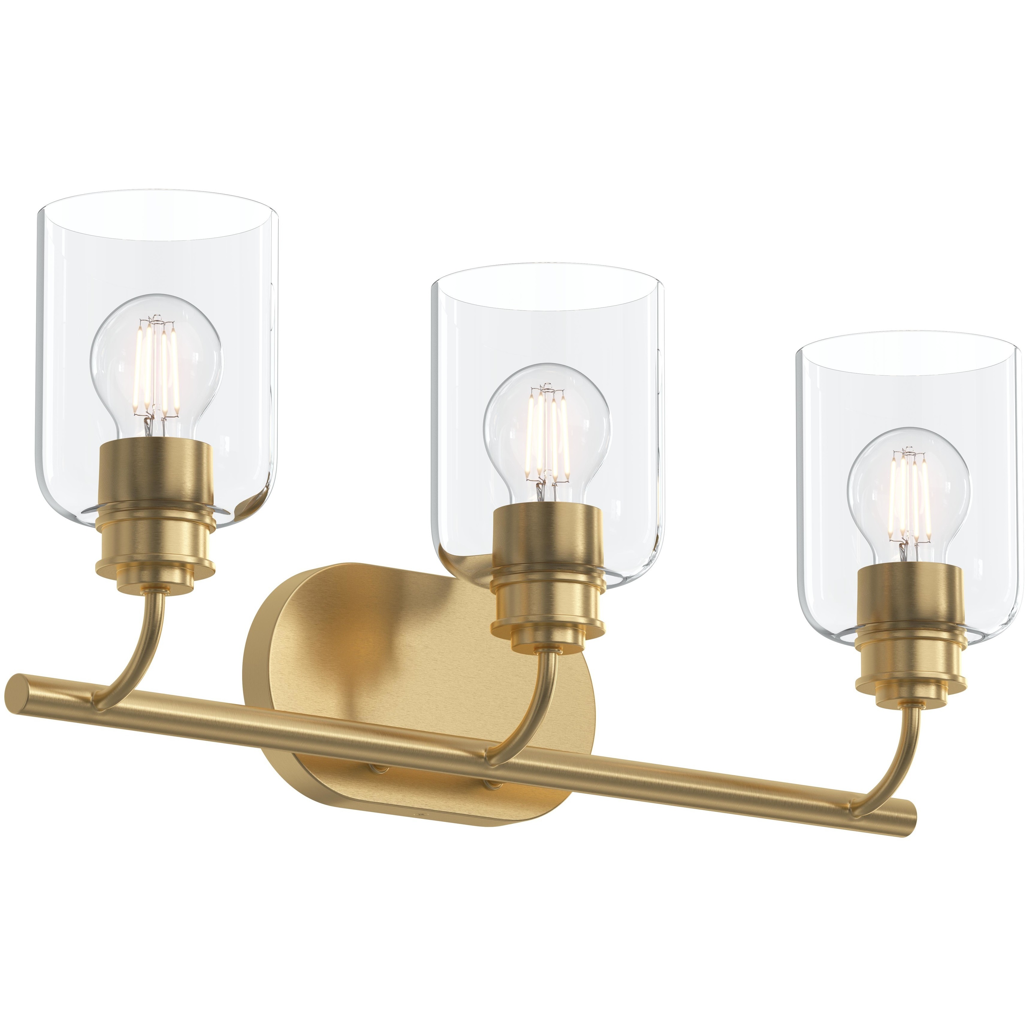 Reines 3 Light 22.75 inch Brushed Gold Bath Vanity Wall Light