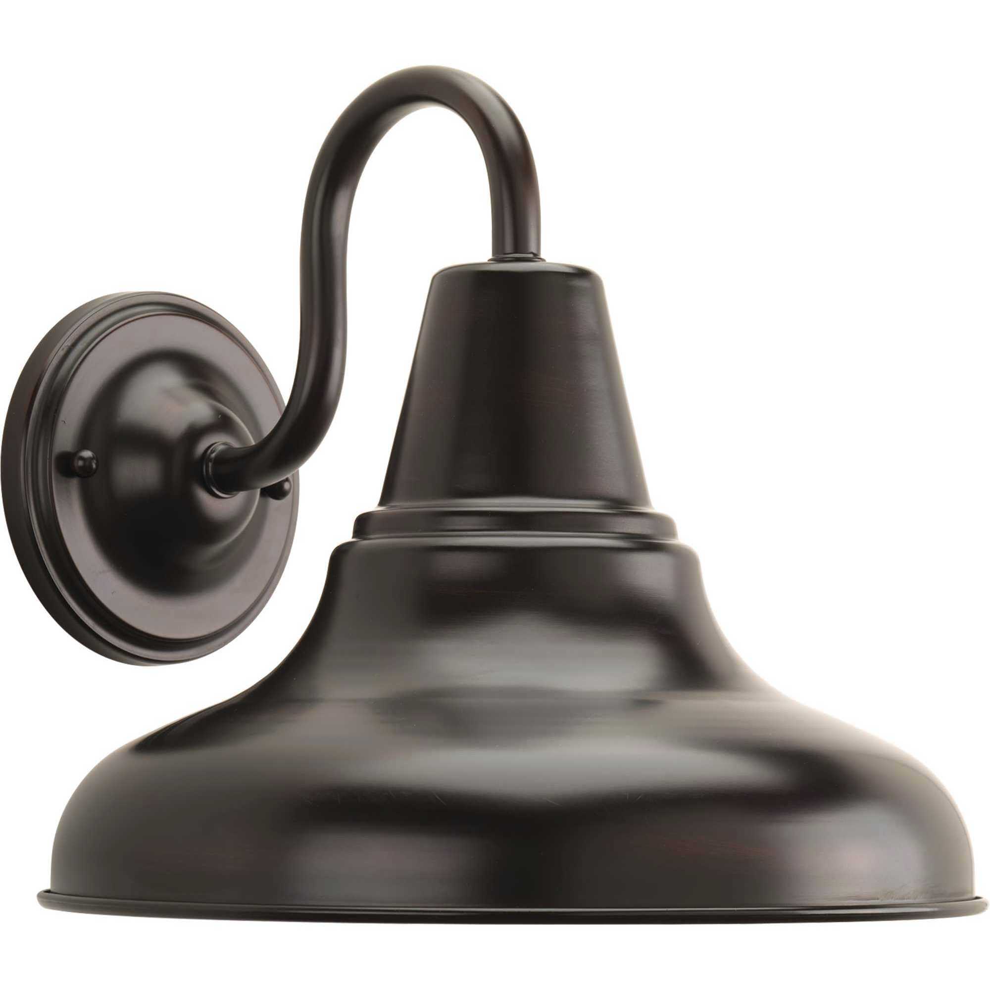 District LED Outdoor Wall Lantern in Antique Bronze, LED Lamping, Large, Progress LED