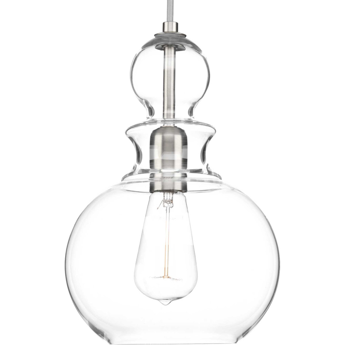 Staunton 1 Light 8.5 inch Brushed Nickel Pendant Ceiling Light, Design Series