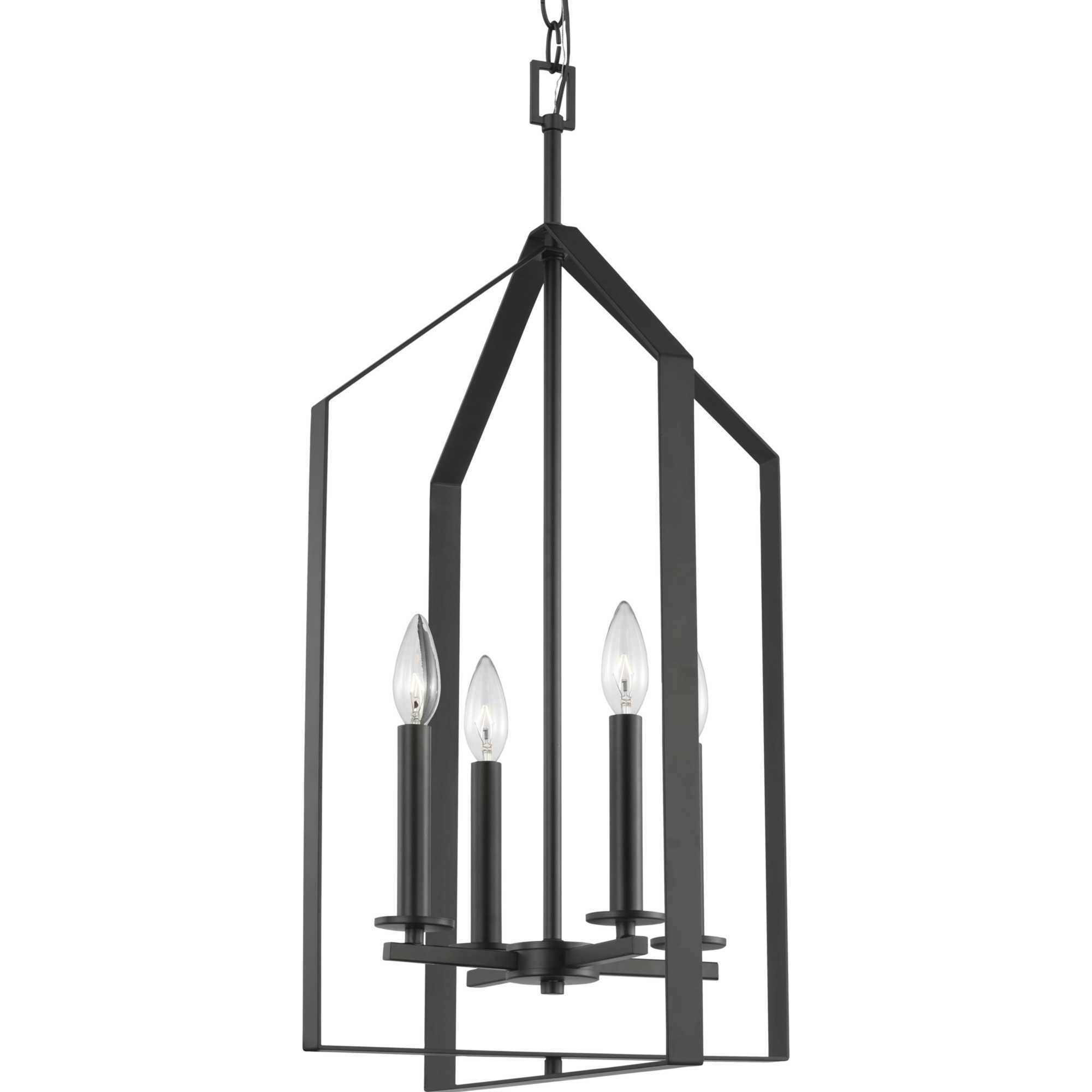 Vertex 4 Light 15 inch Matte Black Foyer Light Ceiling Light