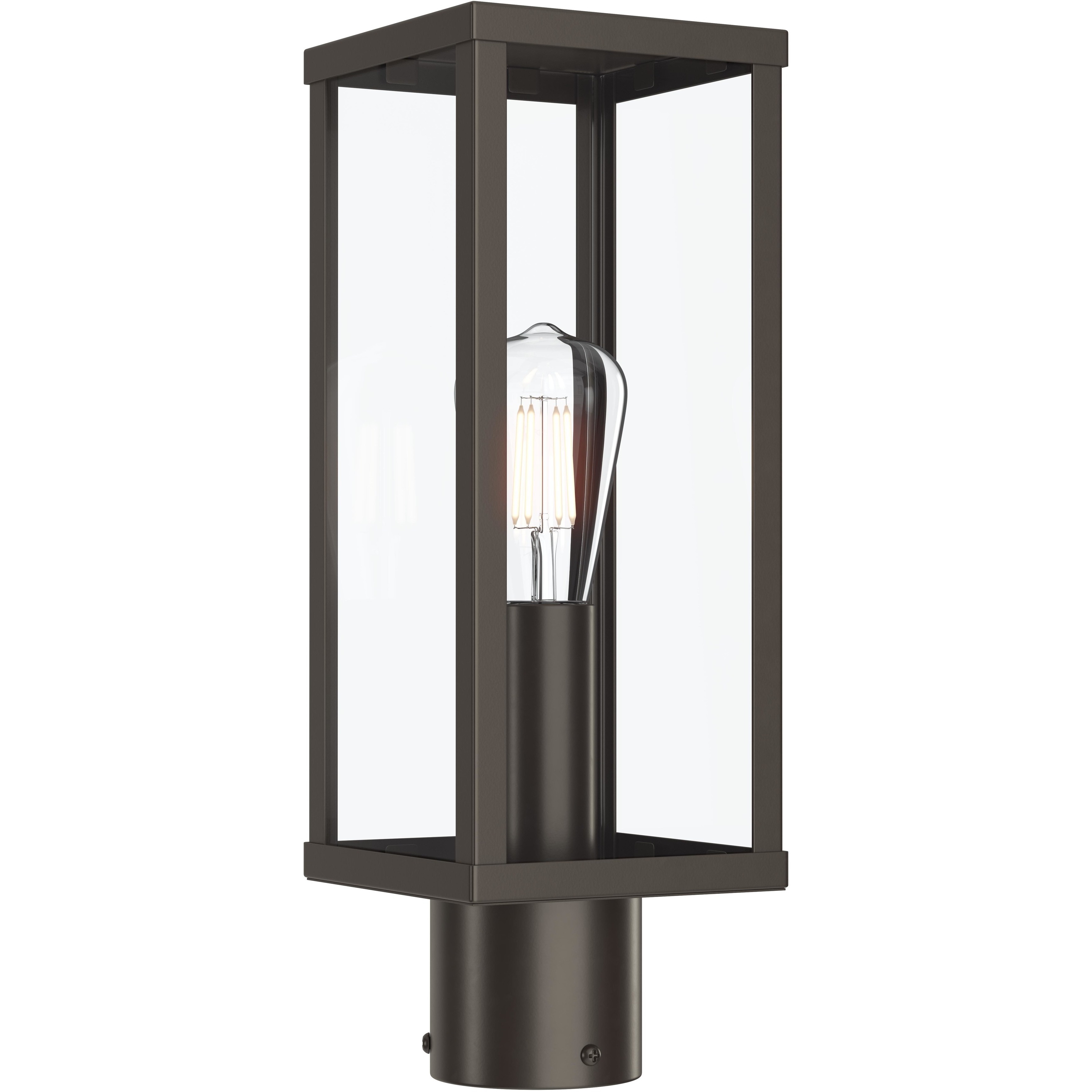 Ryle 1 Light 16 inch Antique Bronze Outdoor Post Mount Lantern