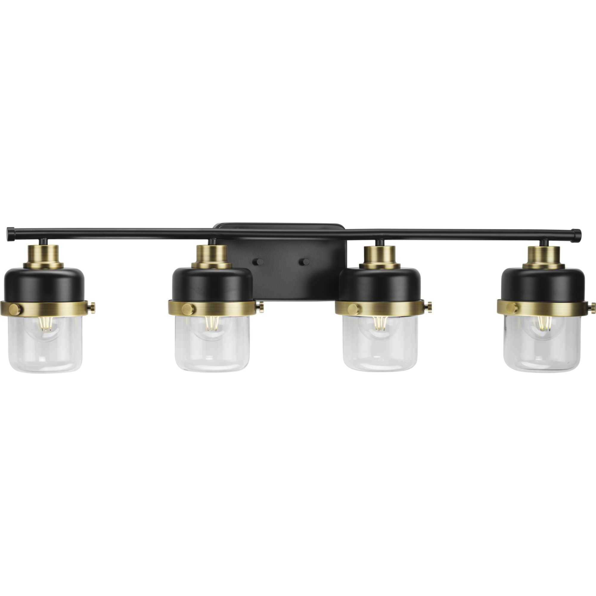 Beckner 4 Light 33.75 inch Matte Black Bath Light Wall Light