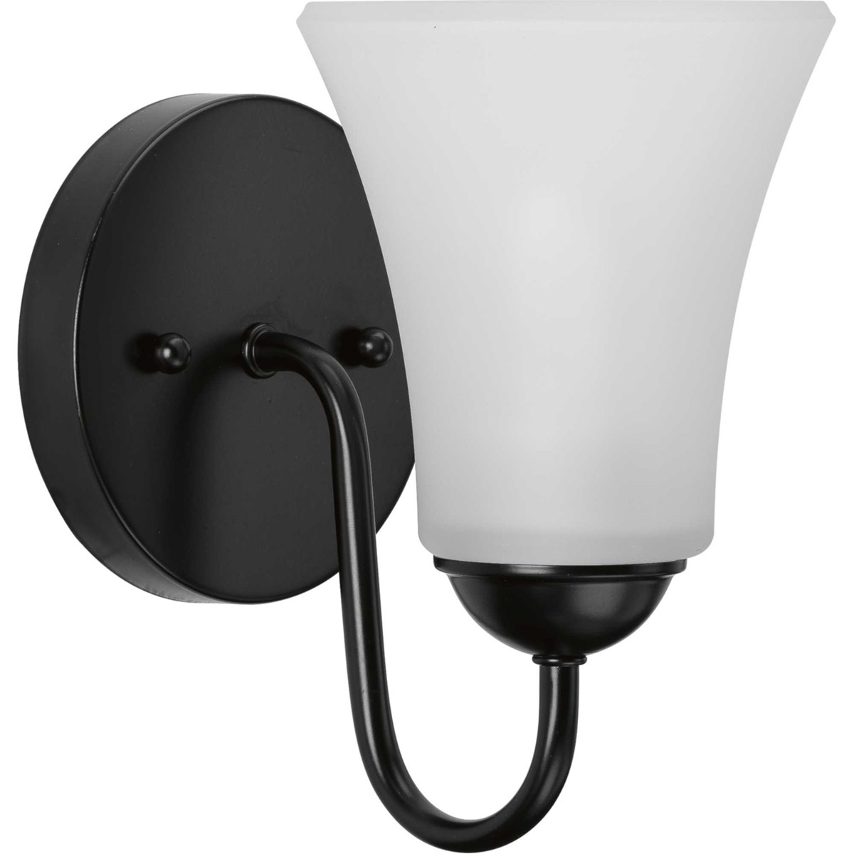 Classic 1 Light 5 inch Matte Black Bath Vanity Wall Light