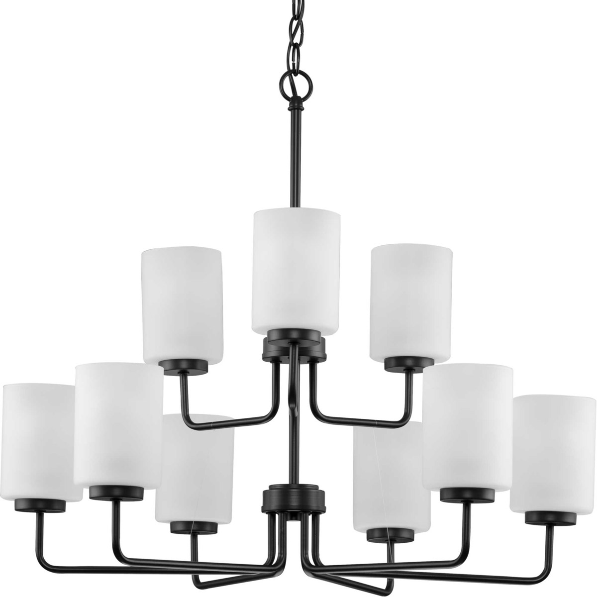 Merry 9 Light 28 inch Matte Black Chandelier Ceiling Light