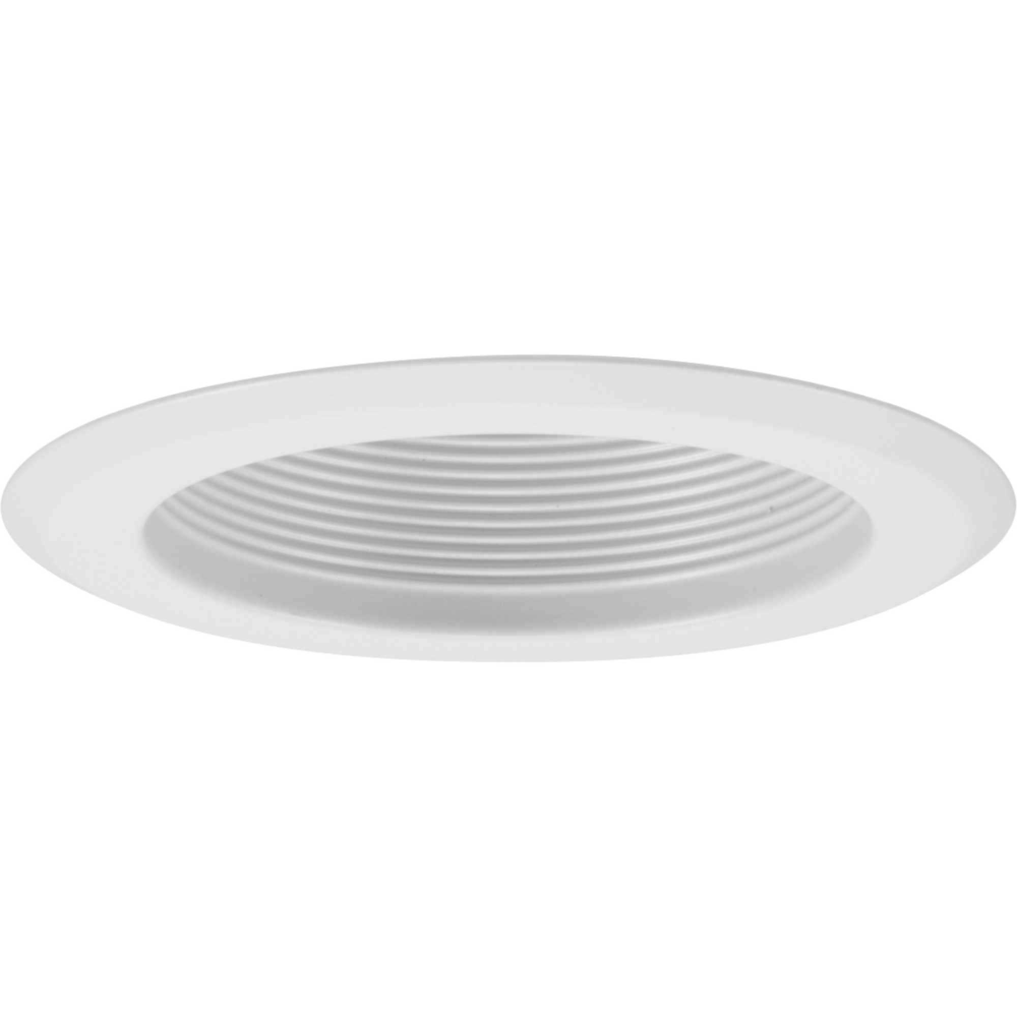 Recessed Lighting LED White Recessed Step Baffle Trim in Matte White