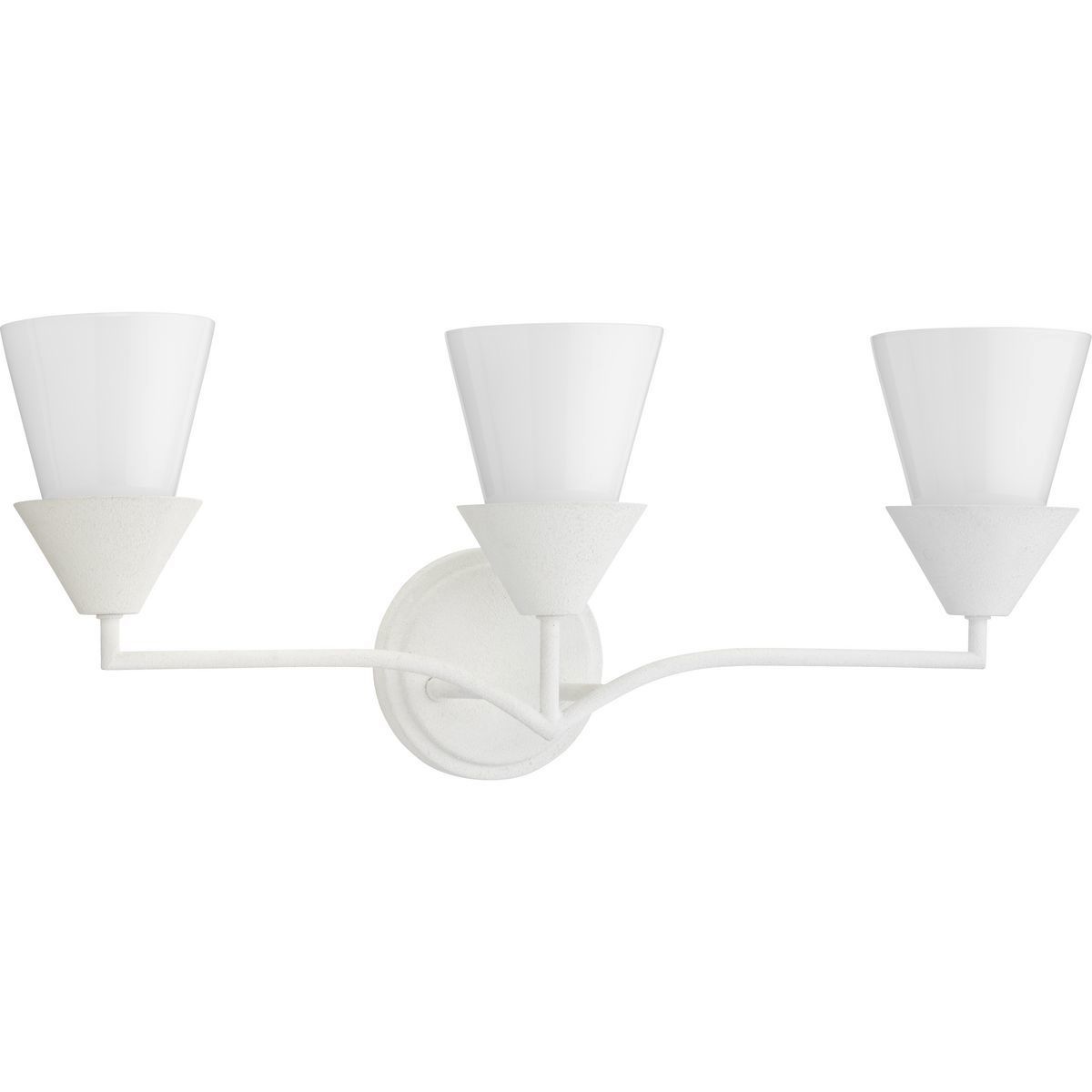 Pinellas 3 Light 24 inch White Plaster Vanity Light Wall Light, Design Series
