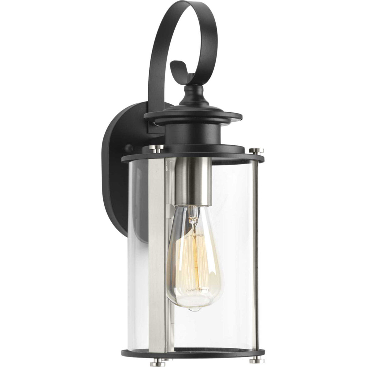 Squire Outdoor Wall Lantern in Black, Small