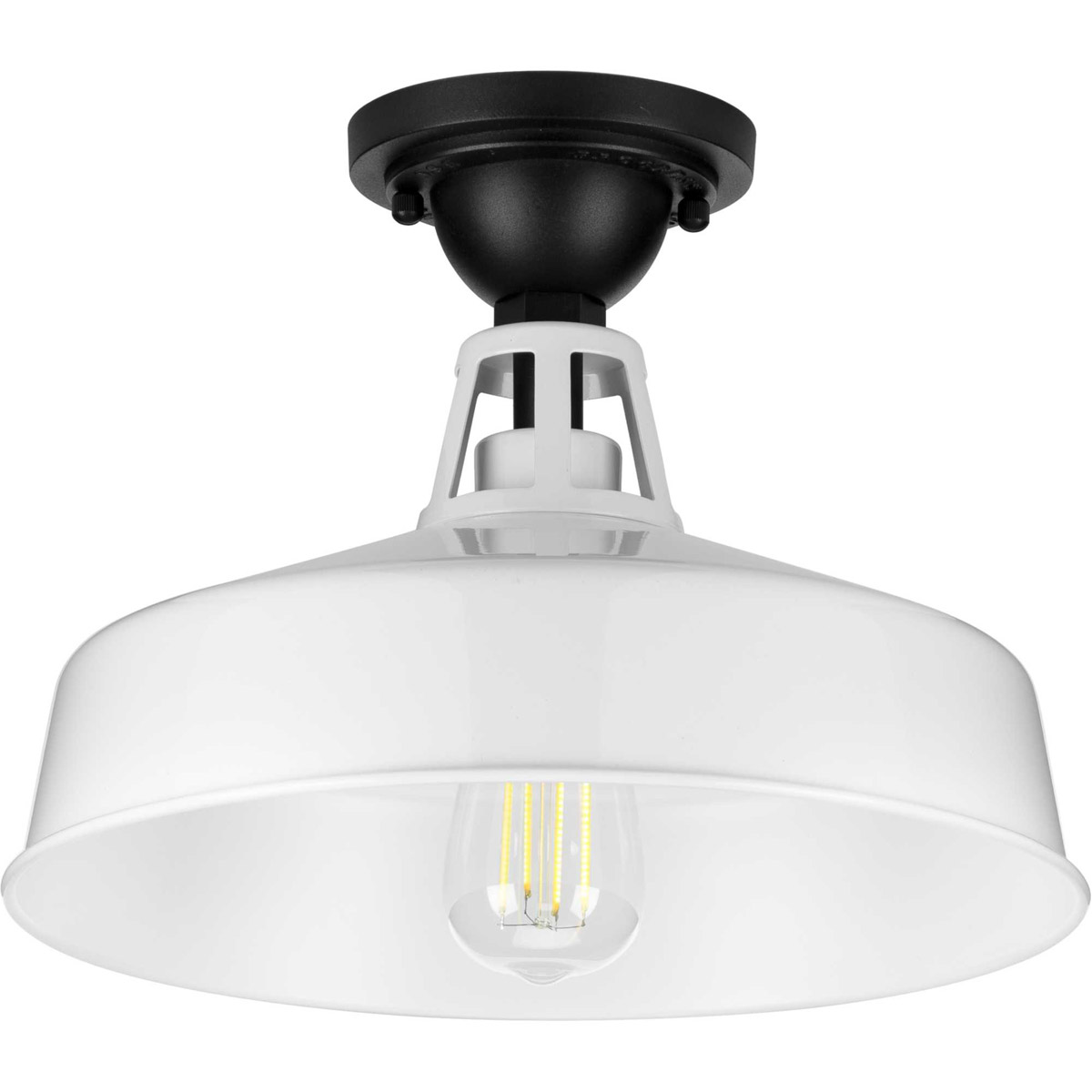 Cedar Springs 1 Light 13 inch White Outdoor Semi-Flush Mount