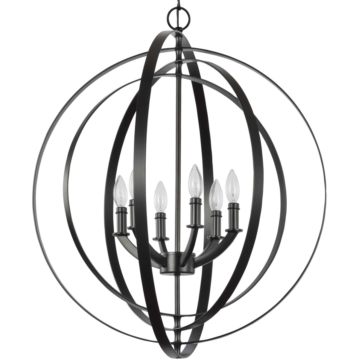 Equinox 6 Light 27.75 inch Matte Black Pendant Ceiling Light