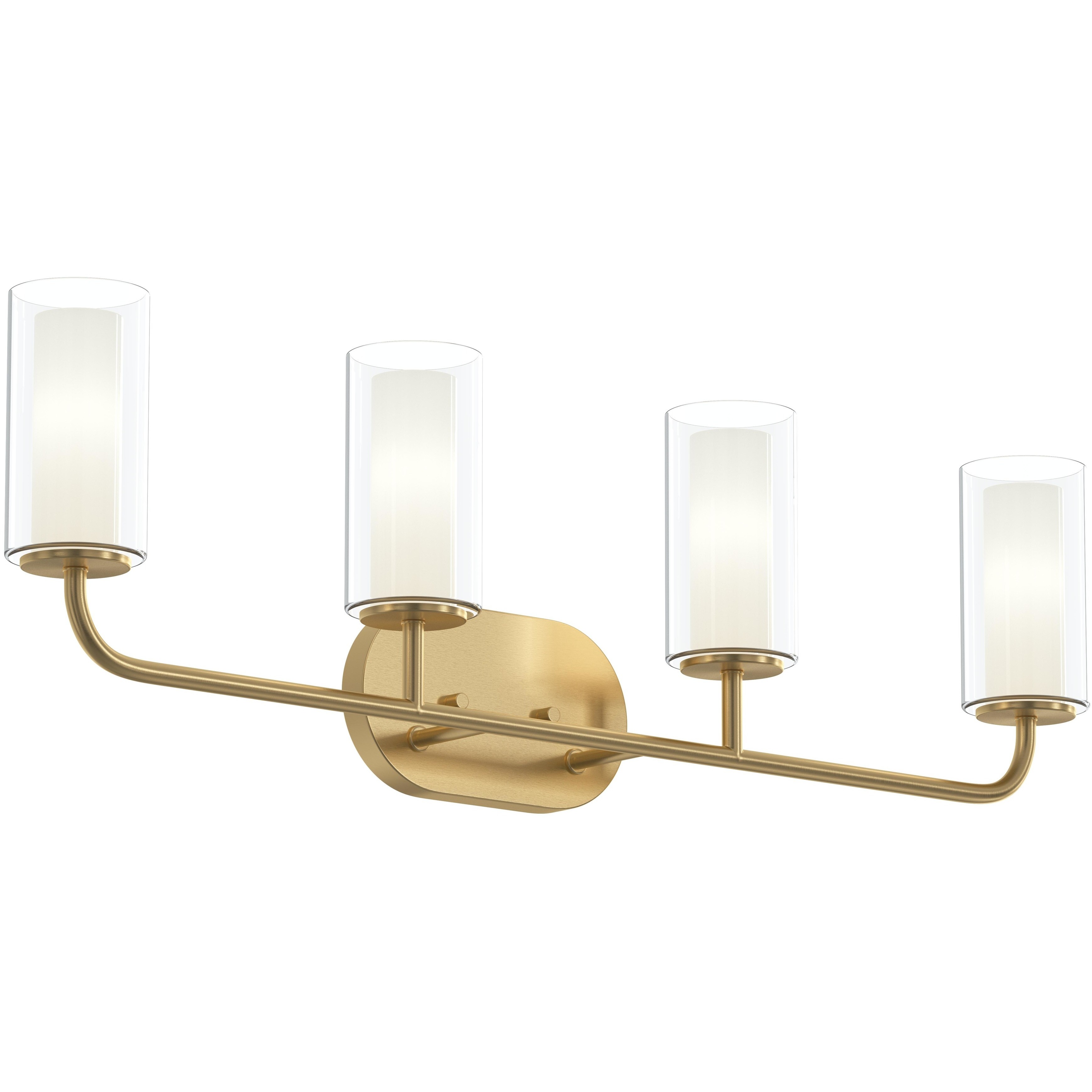 Mack 4 Light 31.5 inch Brushed Gold Vanity Light Wall Light