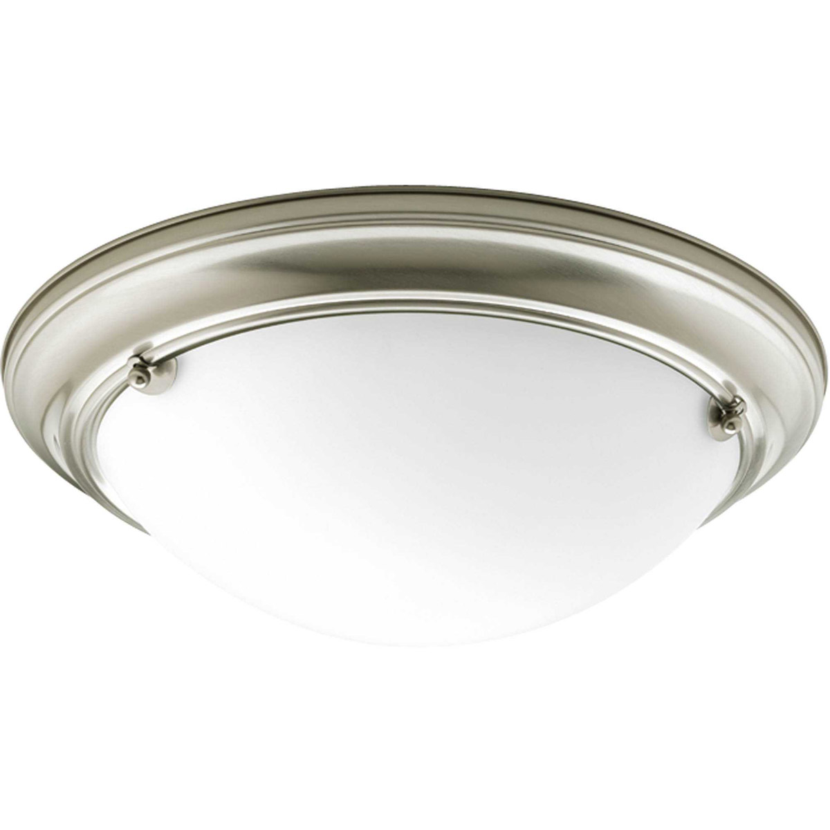 Eclipse 2 Light 15.25 inch Brushed Nickel Flush Mount Ceiling Light