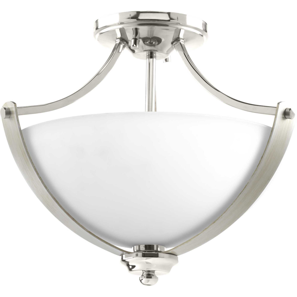 Noma 2 Light 15.63 inch Polished Nickel Semi-Flush Mount Convertible Ceiling Light, Design Series