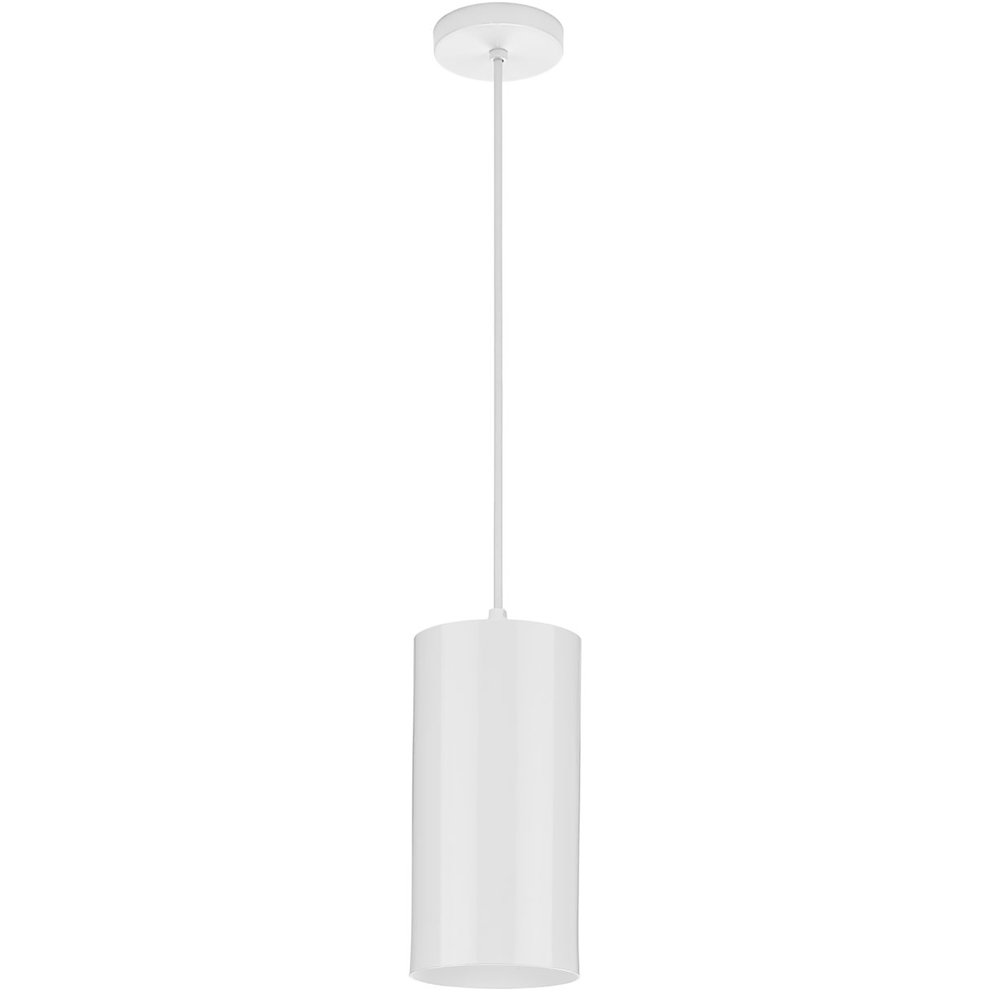 CYL RNDS 1 Light 6 inch White Outdoor Pendant