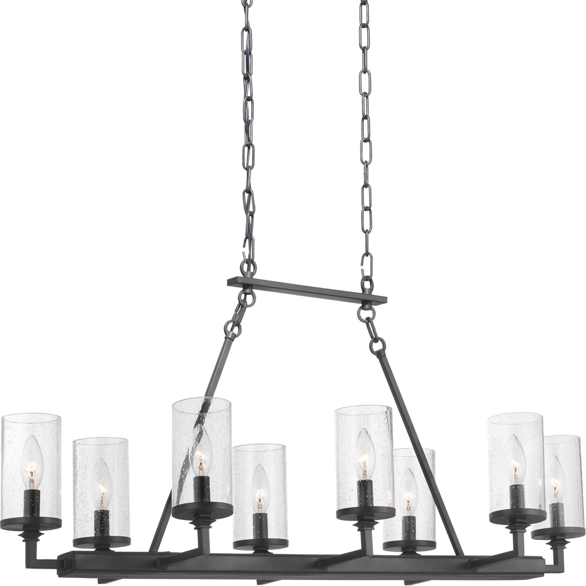 Gresham 8 Light 38 inch Graphite Chandelier Ceiling Light, Design Series