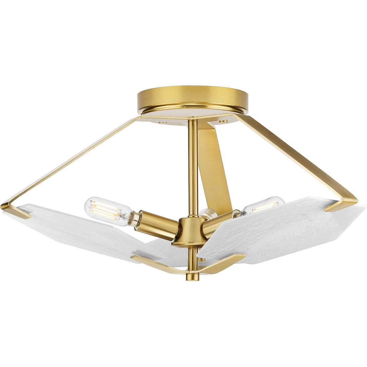 Rae 3 Light 18 inch Brushed Bronze Semi-Flush Mount Convertible Ceiling Light, Design Series
