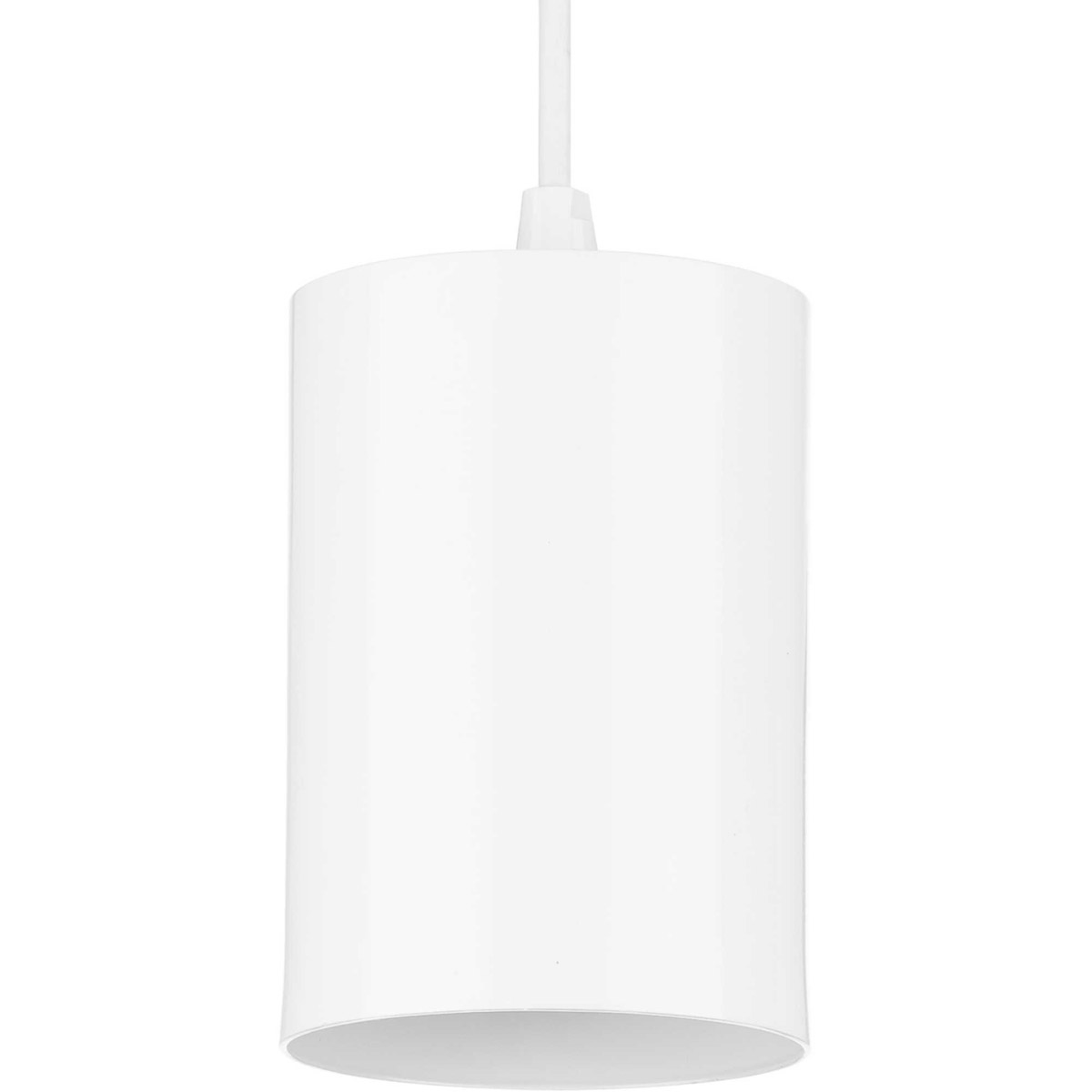 CYL RNDS 1 Light 5 inch White Outdoor Pendant