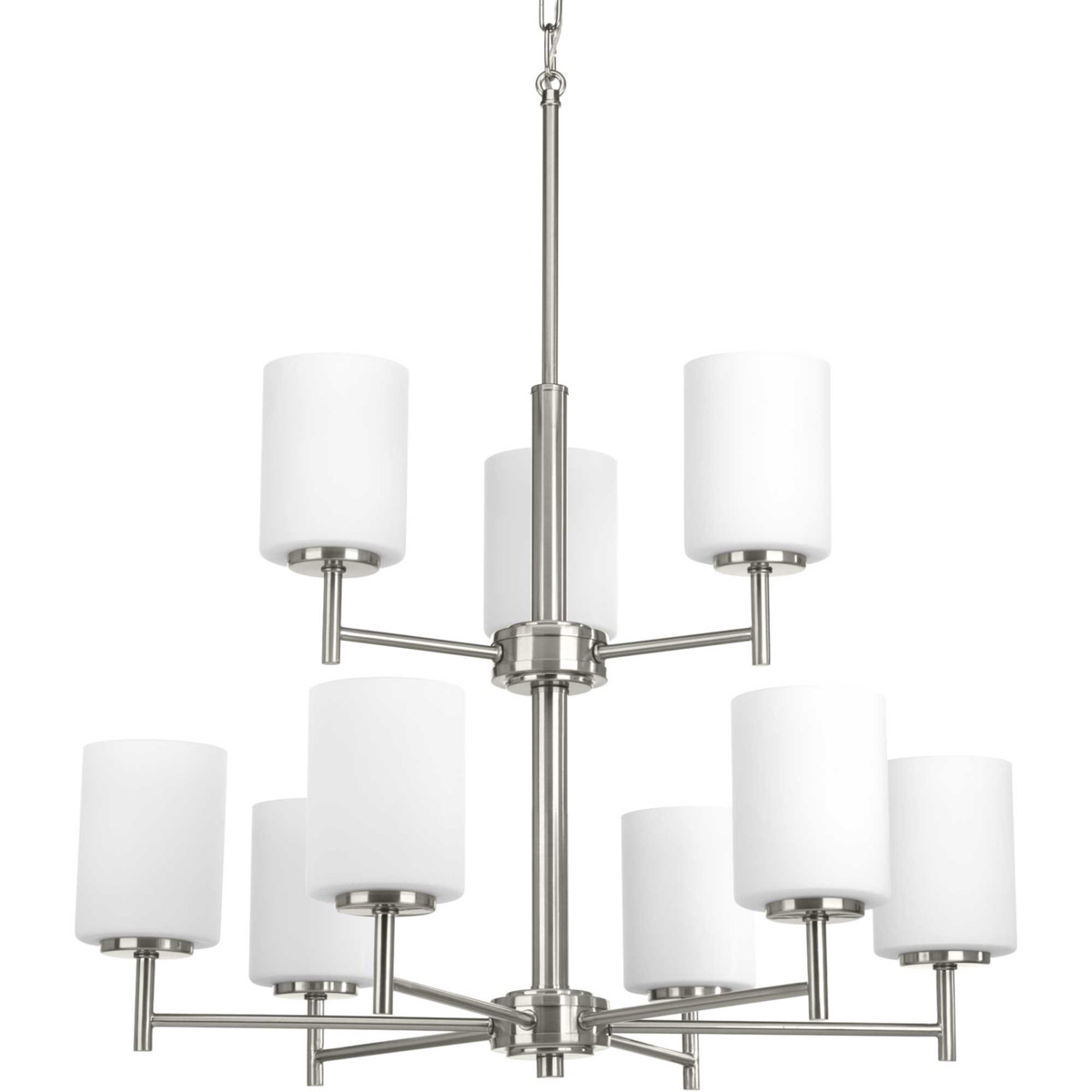 Replay 9 Light 25.5 inch Brushed Nickel Chandelier Ceiling Light