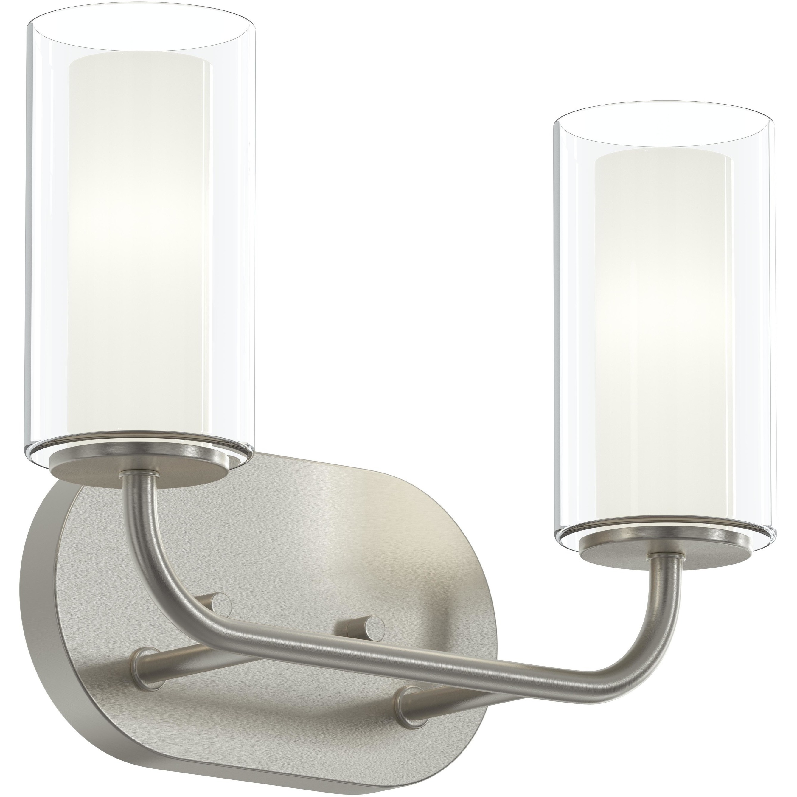 Mack 2 Light 12.75 inch Brushed Nickel Vanity Light Wall Light