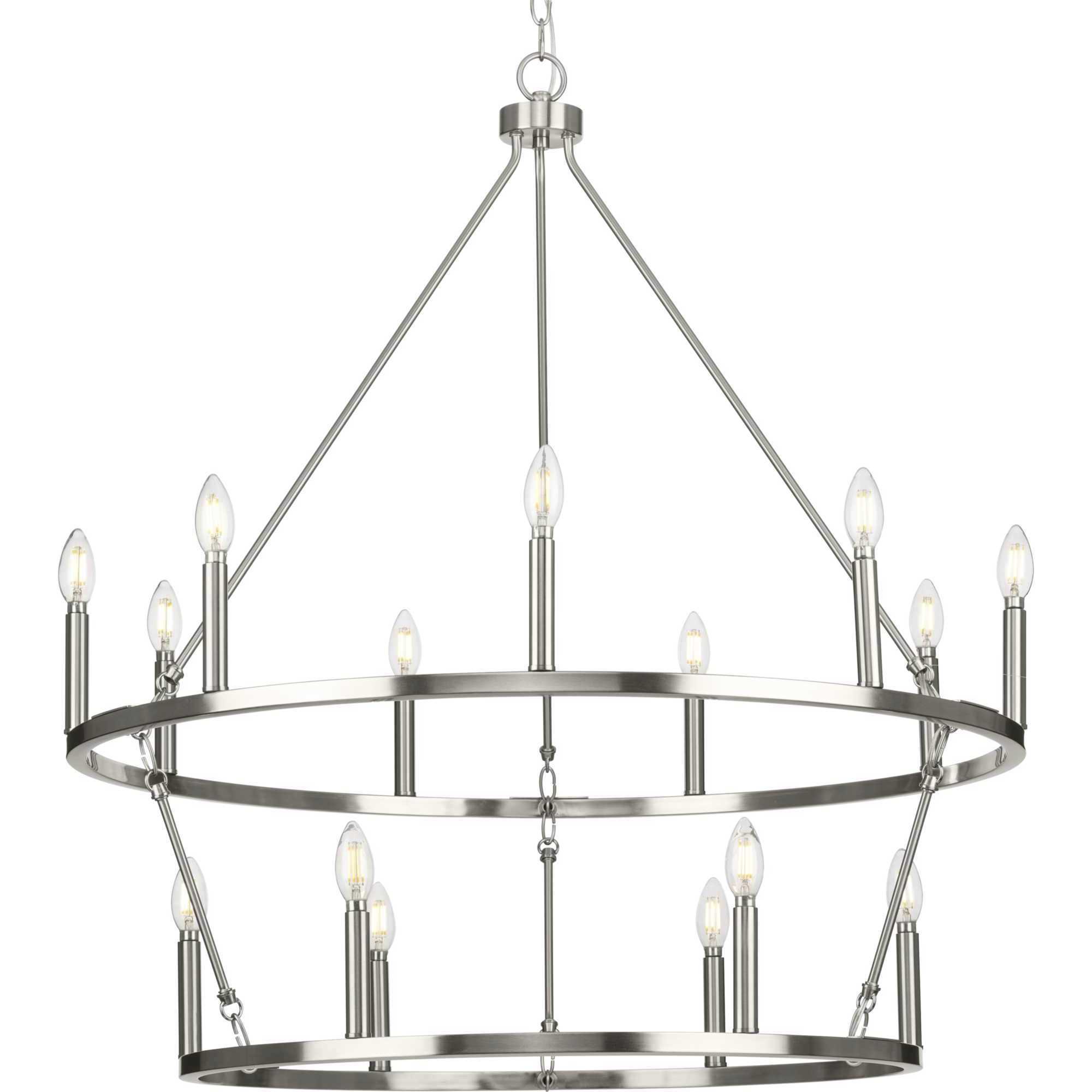 Gilliam 15 Light 35.5 inch Brushed Nickel Chandelier Ceiling Light