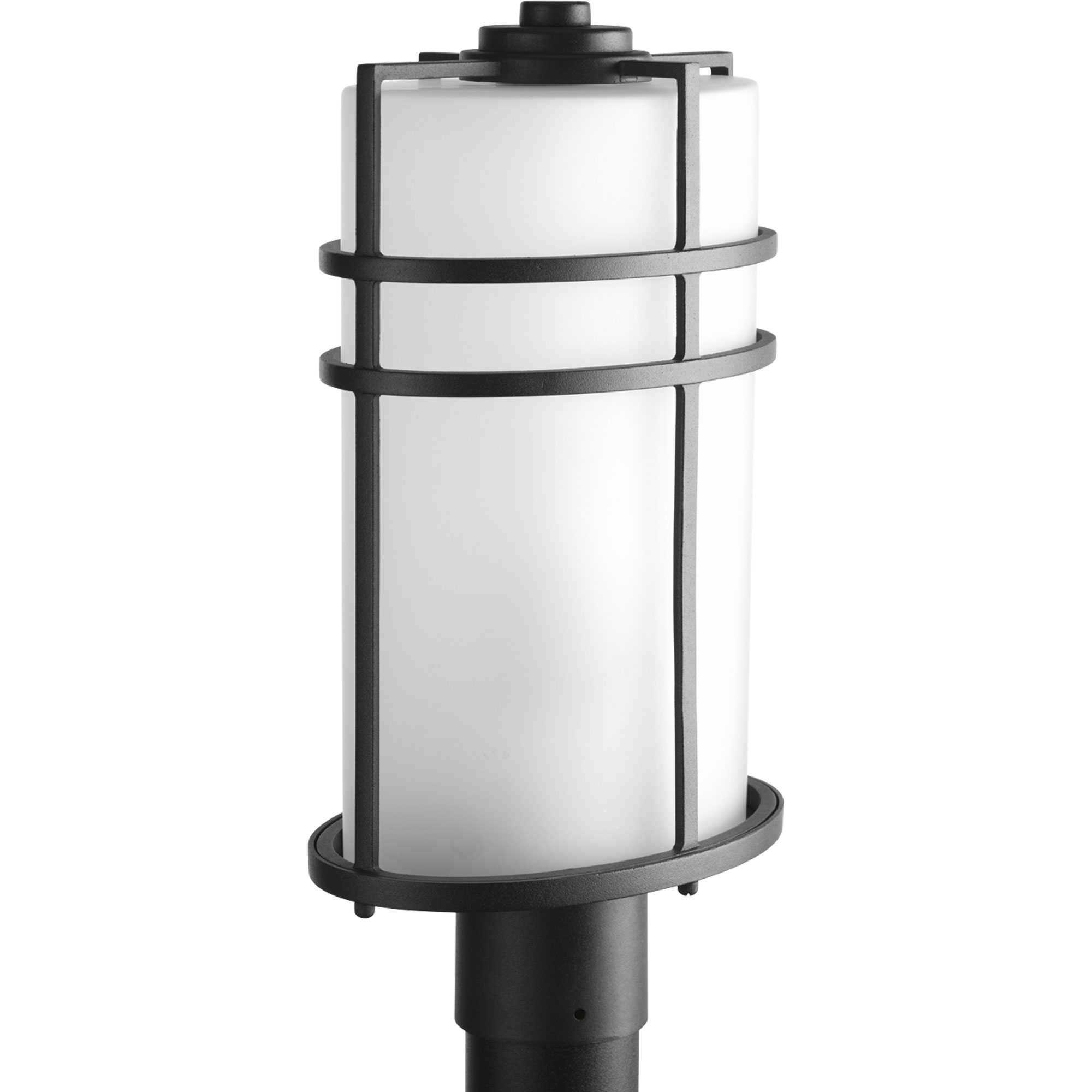 Format 1 Light 17 inch Textured Black Outdoor Post Lantern
