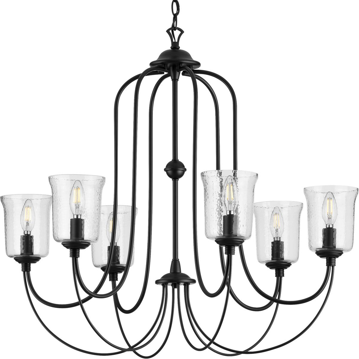 Bowman 6 Light 32 inch Matte Black Chandelier Ceiling Light
