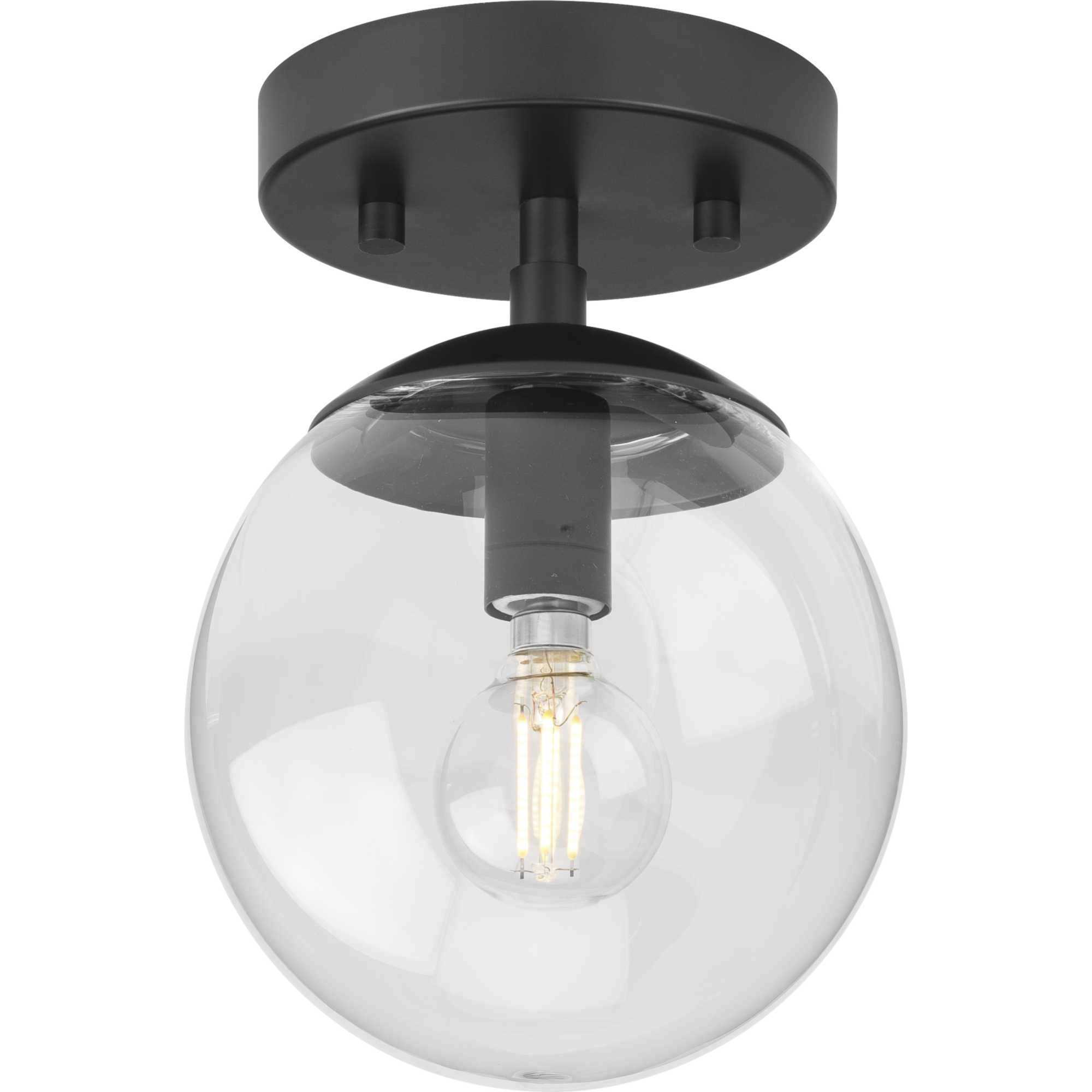 Atwell 1 Light 5.87 inch Matte Black Semi-flush Ceiling Light