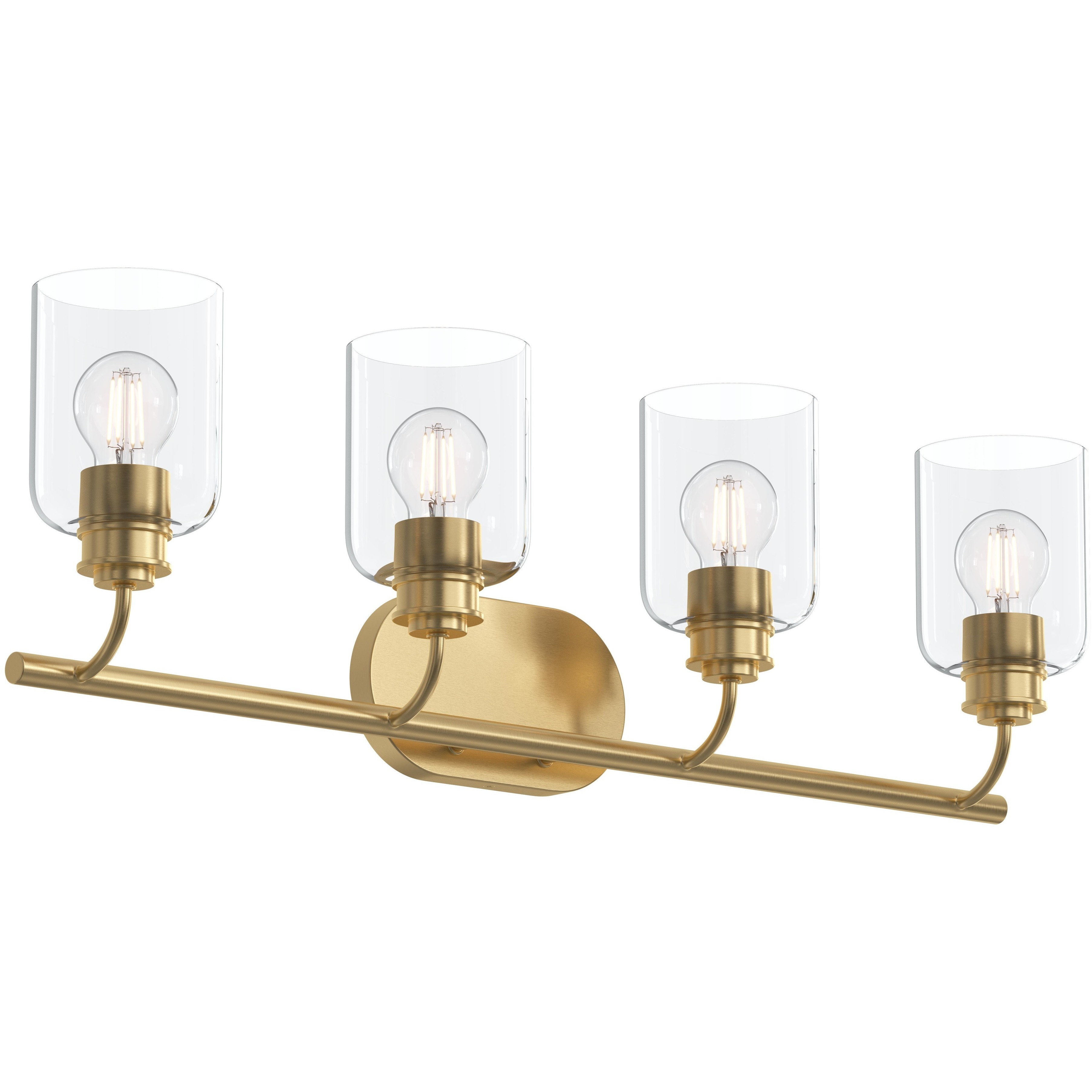 Reines 4 Light 31.75 inch Brushed Gold Bath Vanity Wall Light