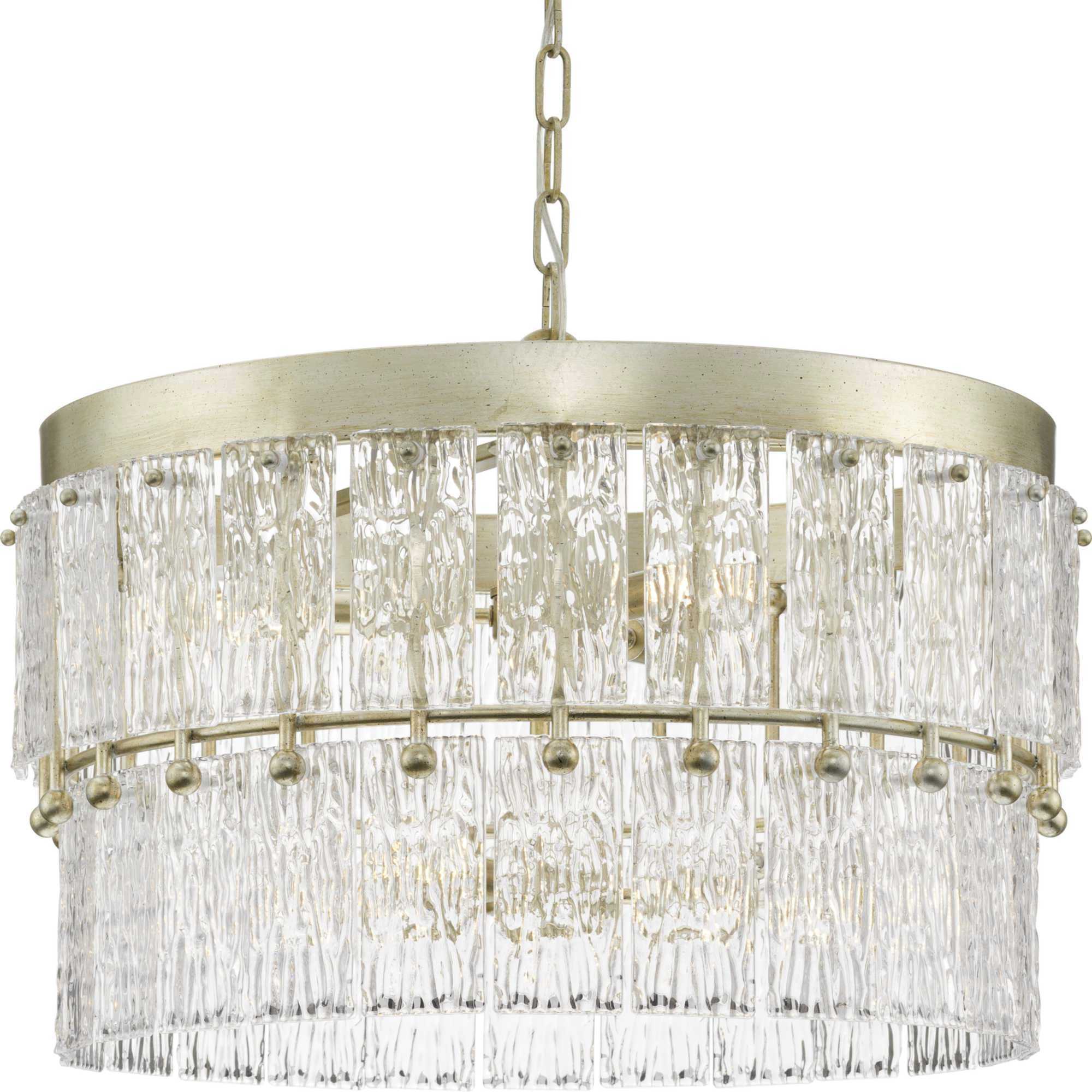 Chevall 6 Light 24.87 inch Gilded Silver Chandelier Ceiling Light, Design Series