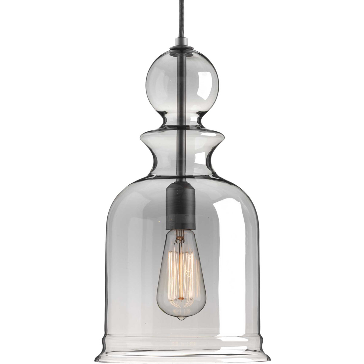 Progress P5333-143 Staunton 1 Light Graphite Pendant Ceiling Light, Design  Series, image size:1200x1200