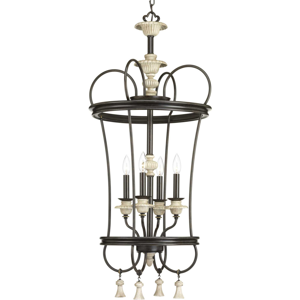 Bergamo 4 Light 18.75 inch Forged Bronze Foyer Pendant Ceiling Light, Design Series