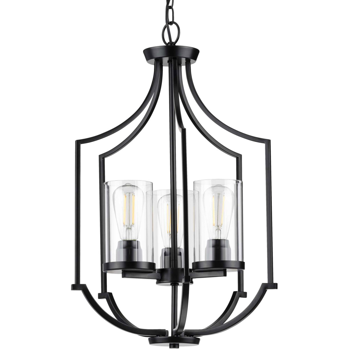 Lassiter 3 Light 17 inch Matte Black Foyer Pendant Ceiling Light