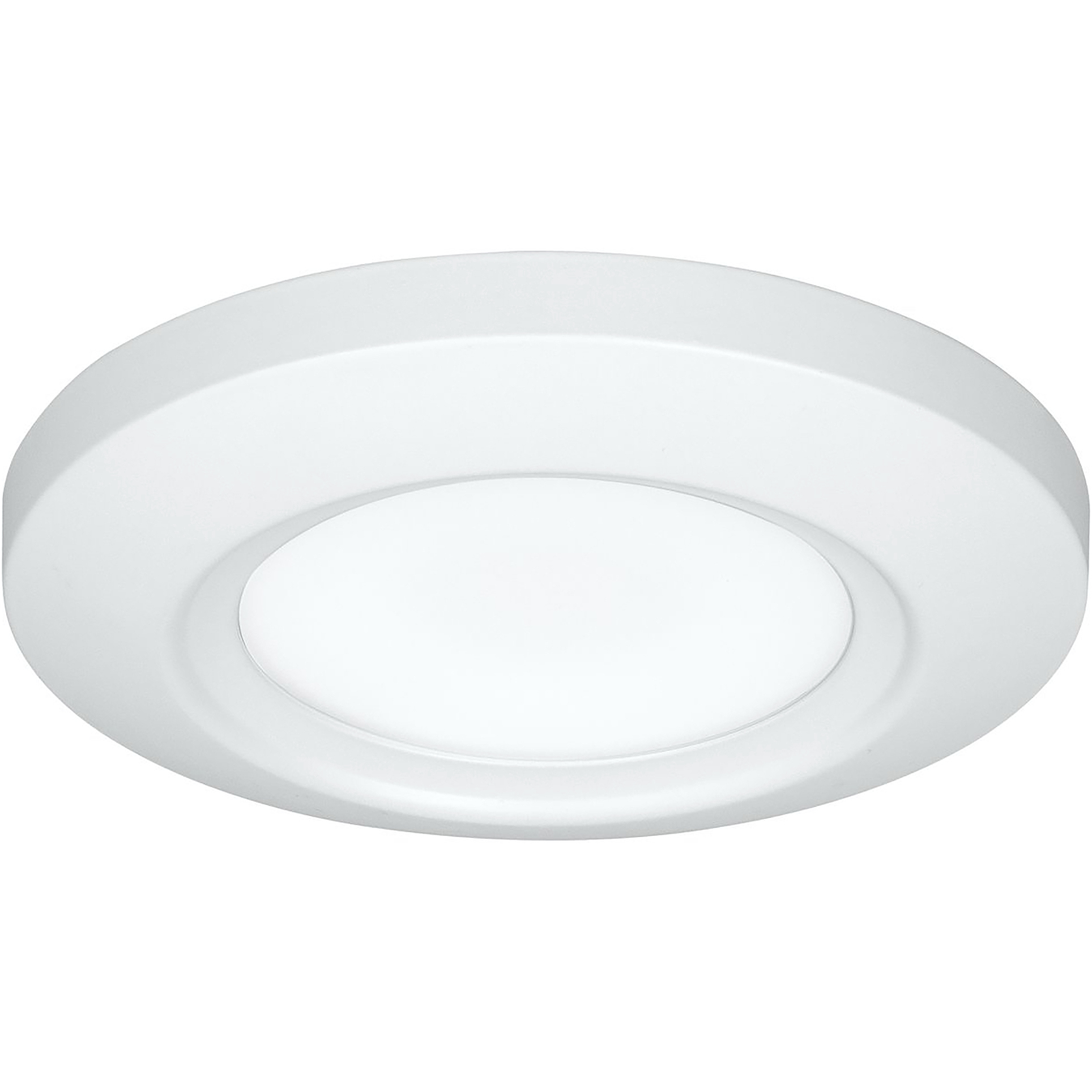 Emblem LED 5.5 inch Satin White Flush Mount Ceiling Light in Matte White, Progress LED
