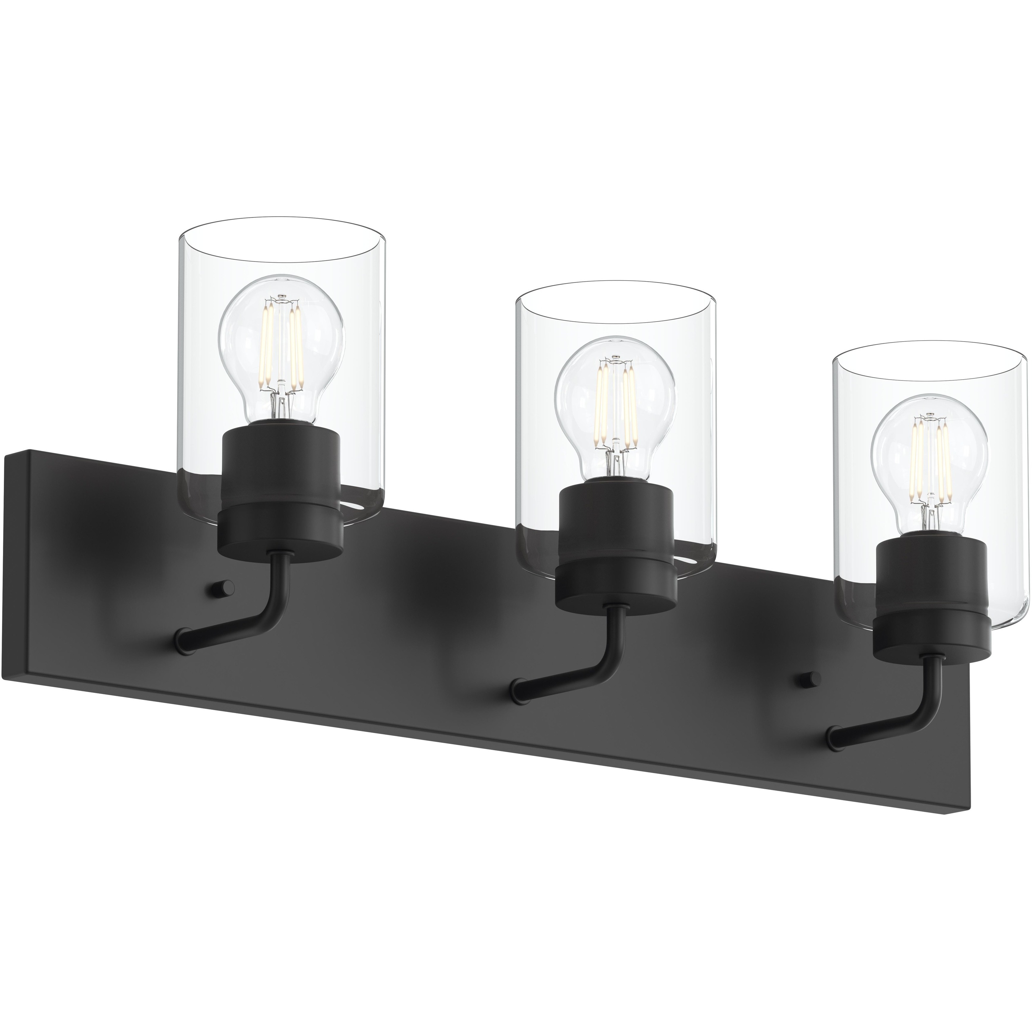 Merry 3 Light 24 inch Black Bath Vanity Wall Light