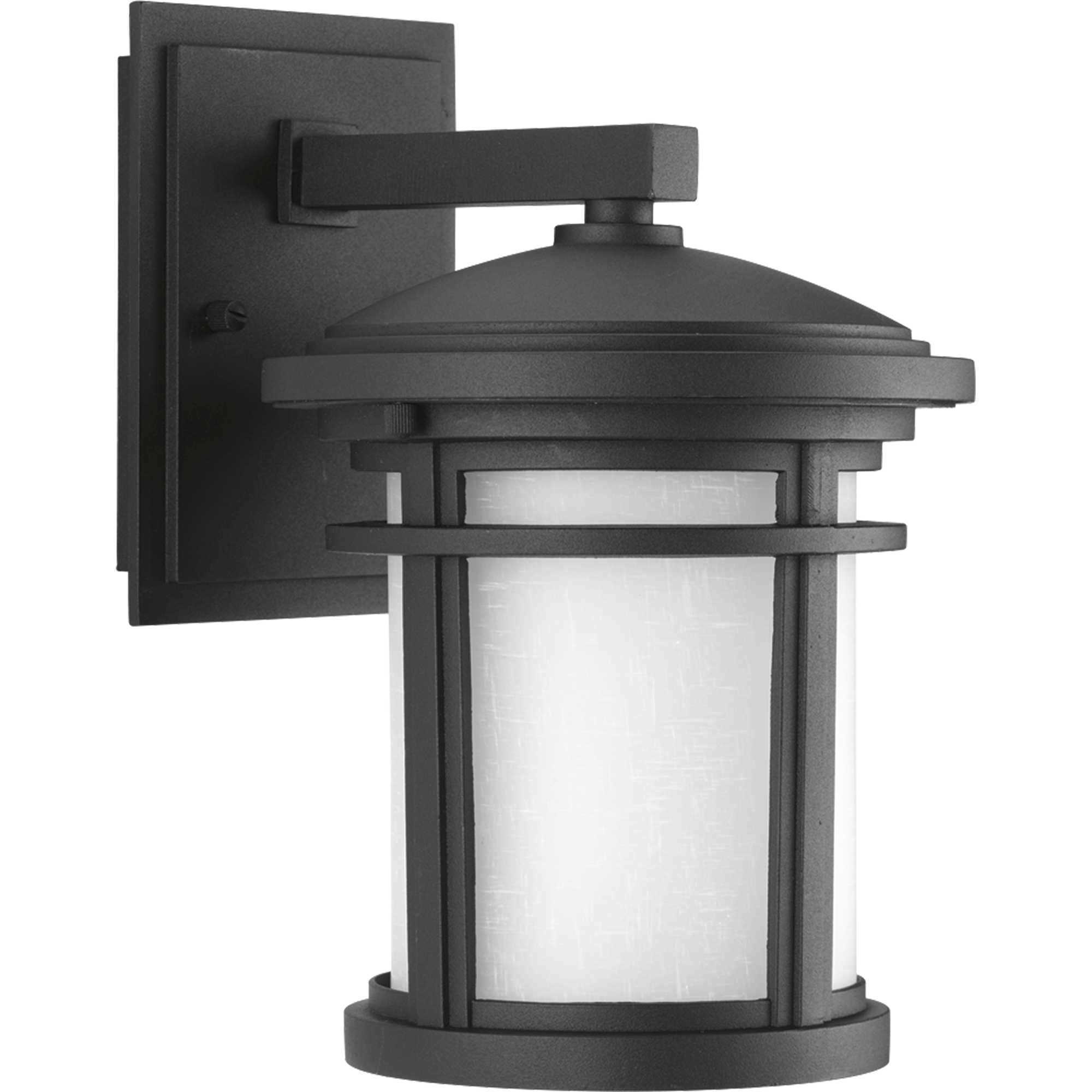 Wish LED LED 10 inch Textured Black Outdoor Wall Lantern, Small, Progress  LED