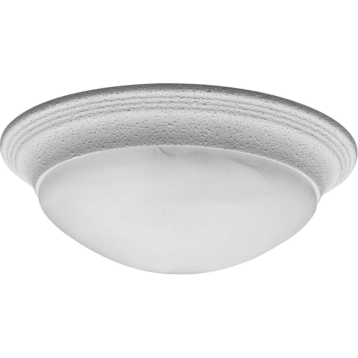 Alabaster Glass 2 Light 14 inch White Flush Mount Ceiling Light