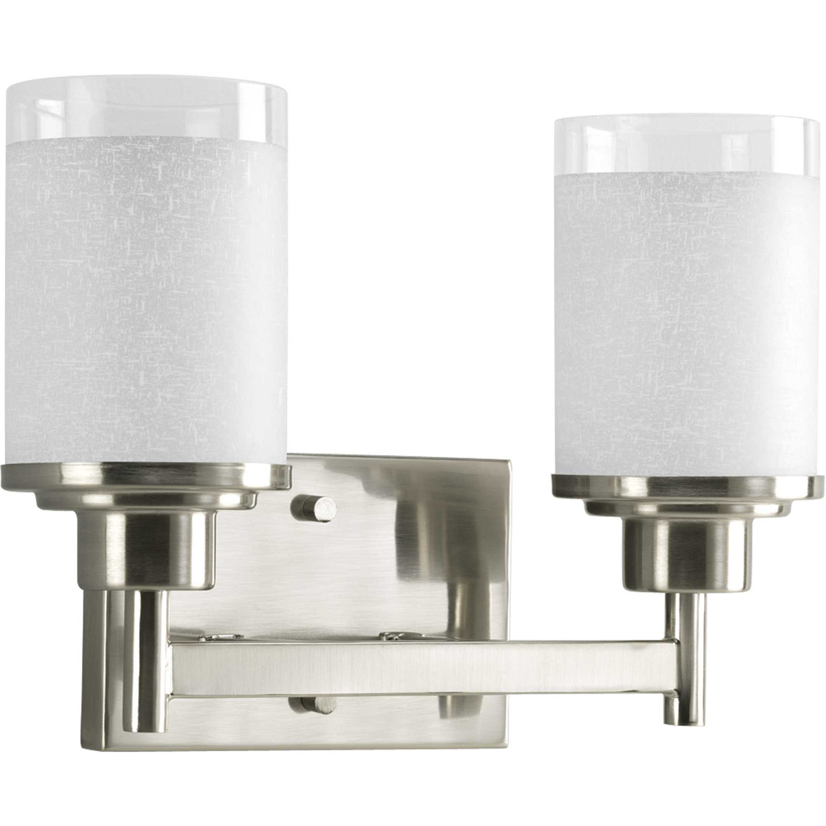 Alexa 2 Light 13 inch Brushed Nickel Bath Vanity Wall Light
